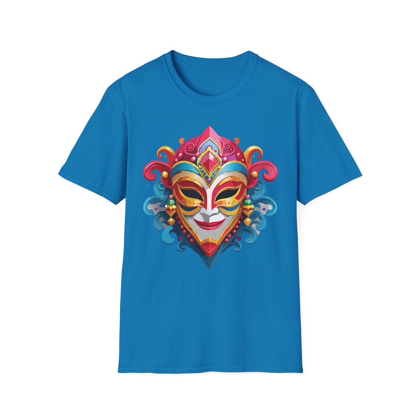 Mask Tee Shirt Unisex Masquerade Tees Softstyle 64000 100 Percent Cotton Lightweight Breathable