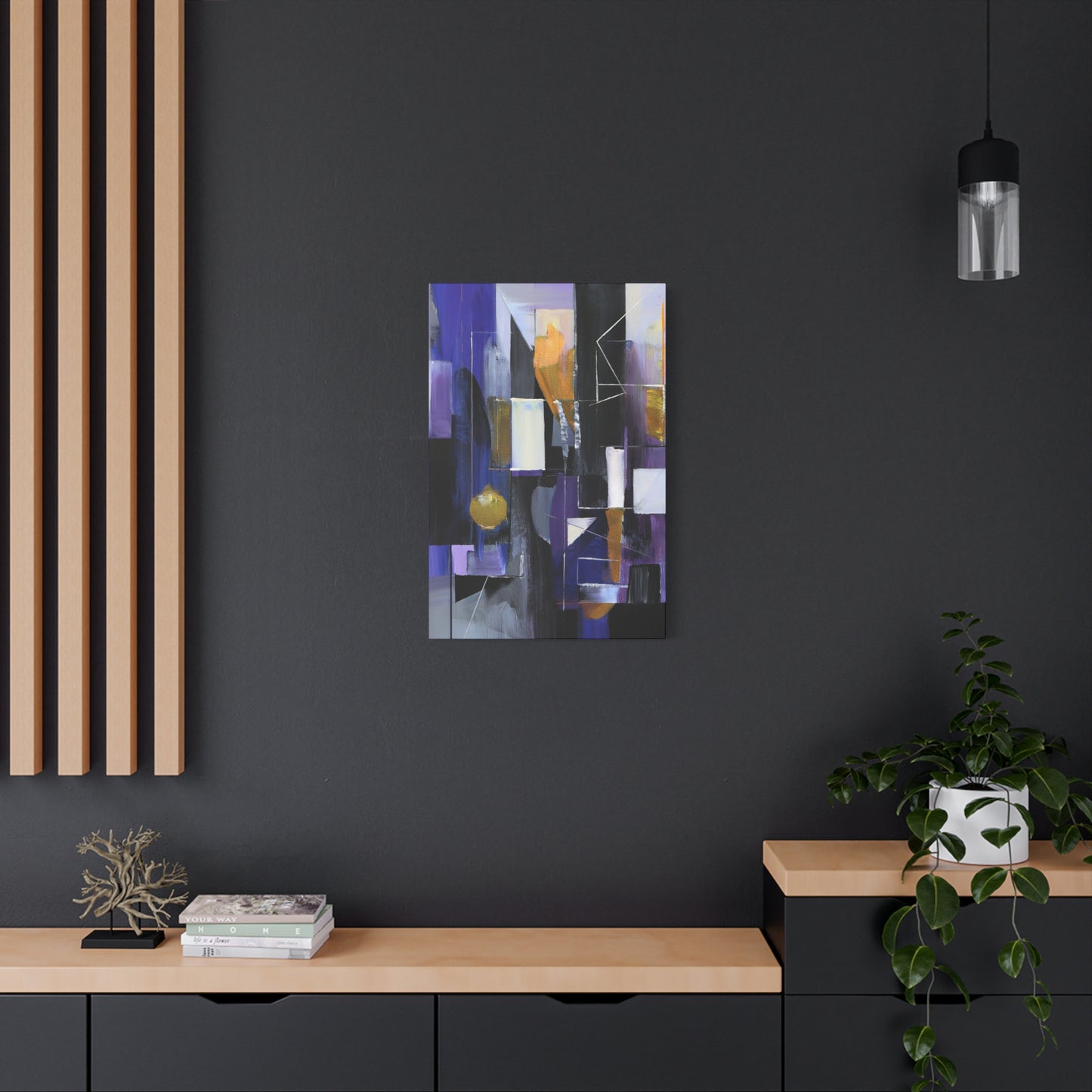 Purple Abstract Painting Print Canvas 20x24,20x30,24x30, 24x32,24x36,30x40, 32x48,36x48,40x60 Pine-Wood Inner Frame ABS-31