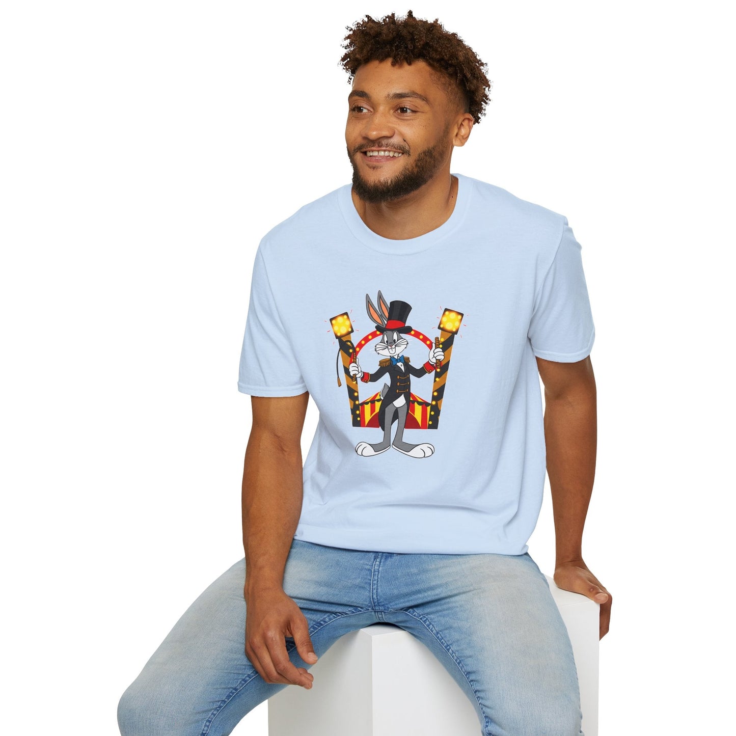 Bugs Bunny T Shirt Unisex Cartoon Tee Gildan Softstyle 64000 Tee Comfort Cotton Fabric