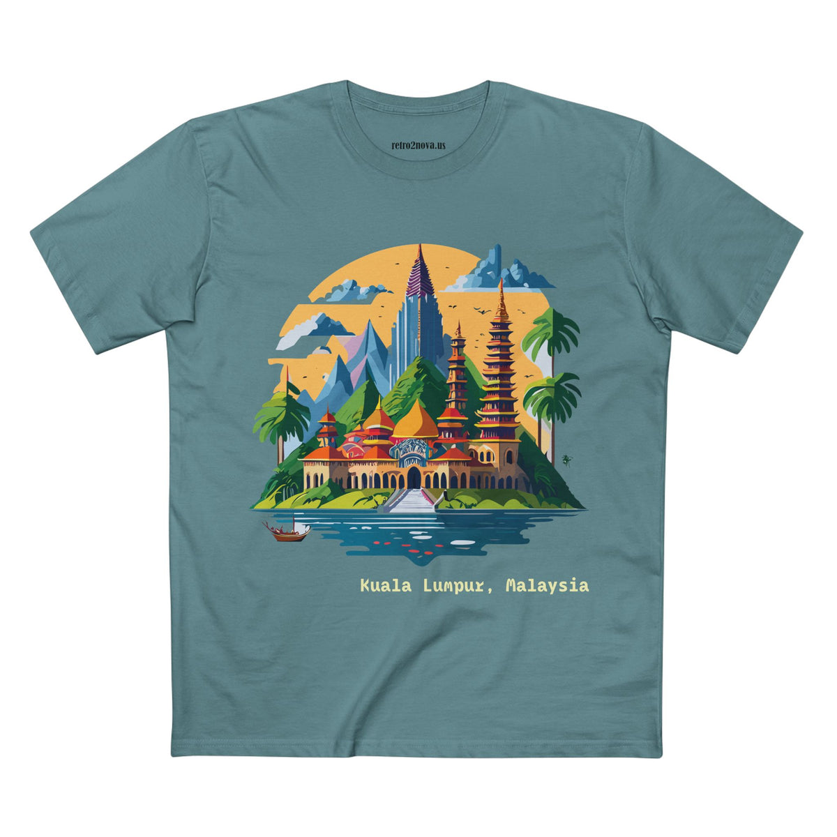 Kuala Lumpur Malaysia skyline illustration T-Shirt | Travel souvenir tee