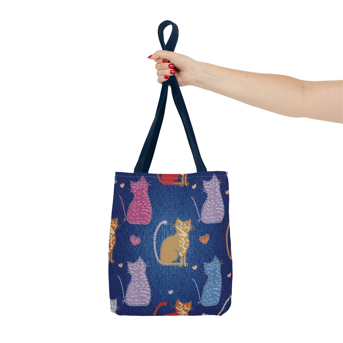 Love Day Graphic Design Denim Fabric Imitation Print Unisex Canvas Bag POLY 3 Sizes Tote Bag 201-20