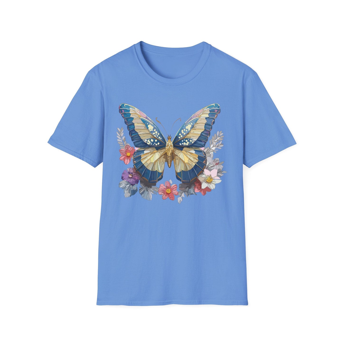 Butterfly Unisex Short Sleeve Tee Shirt Gildan Softstyle 64000 Monarch Design Graphic Tee