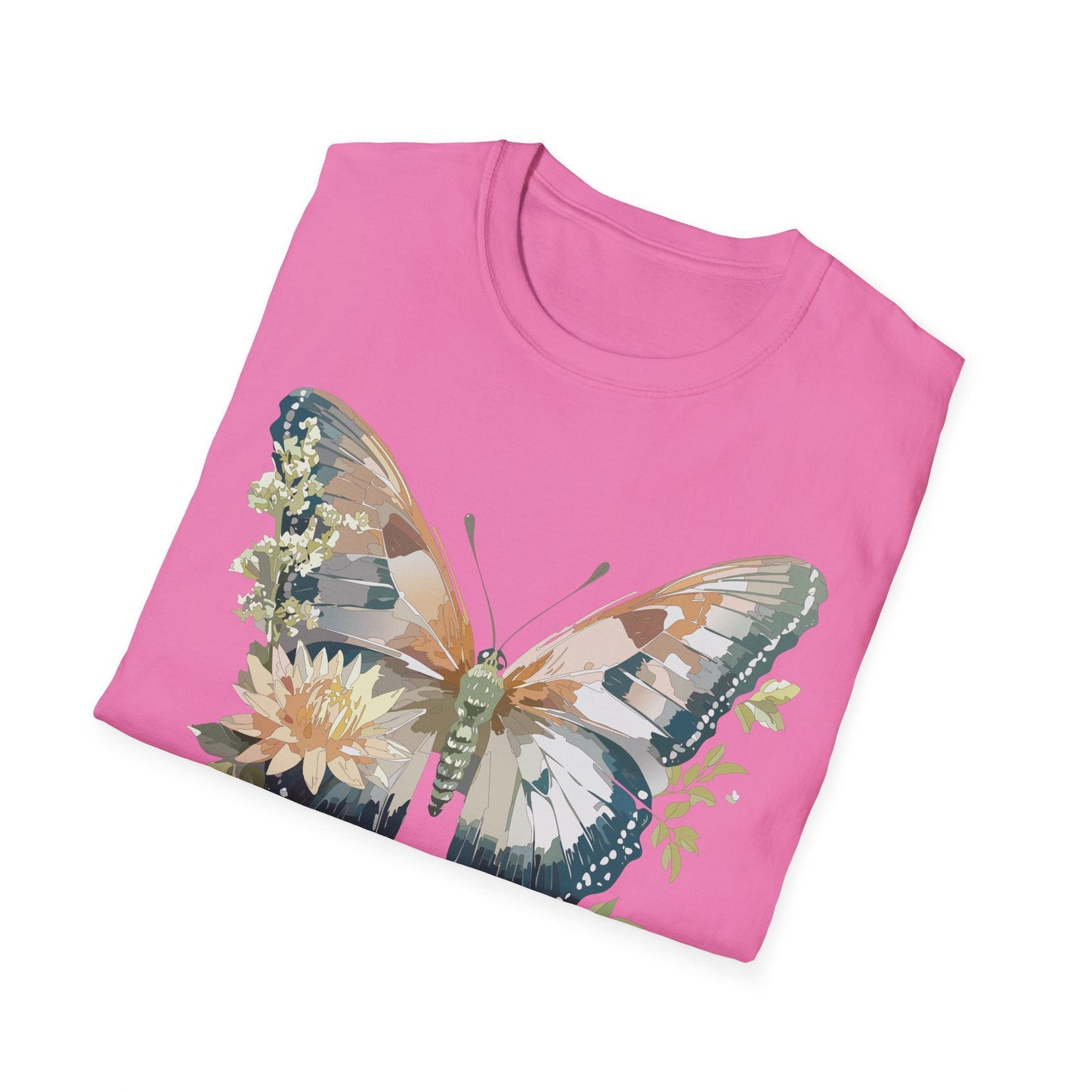 Unisex Butterfly Shirt Monarch Butterfly Tee Softstyle Gildan 64000 100 Cotton Breathable