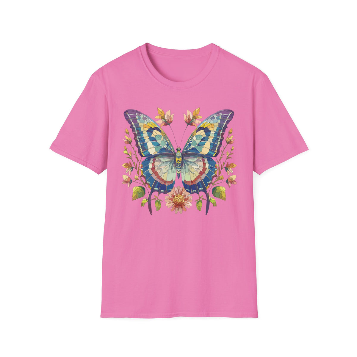 Colorful Watercolor Butterfly T-Shirt | Floral Wings Boho Nature Graphic Tee Unisex 100 Cotton Gildan T-Shirt