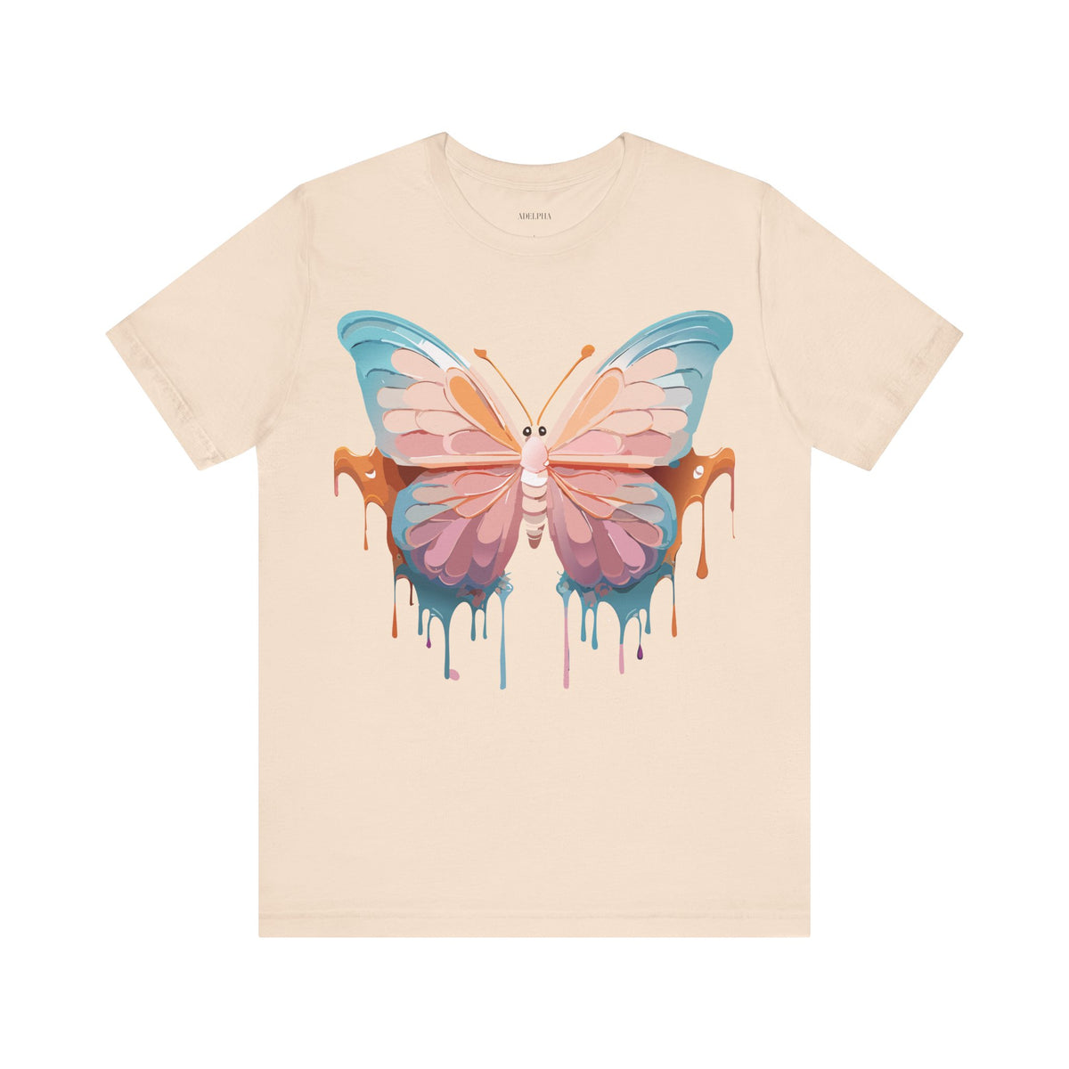 Butterfly Graphic Unisex Cotton Bella+Canvas Tee with Art Design n09