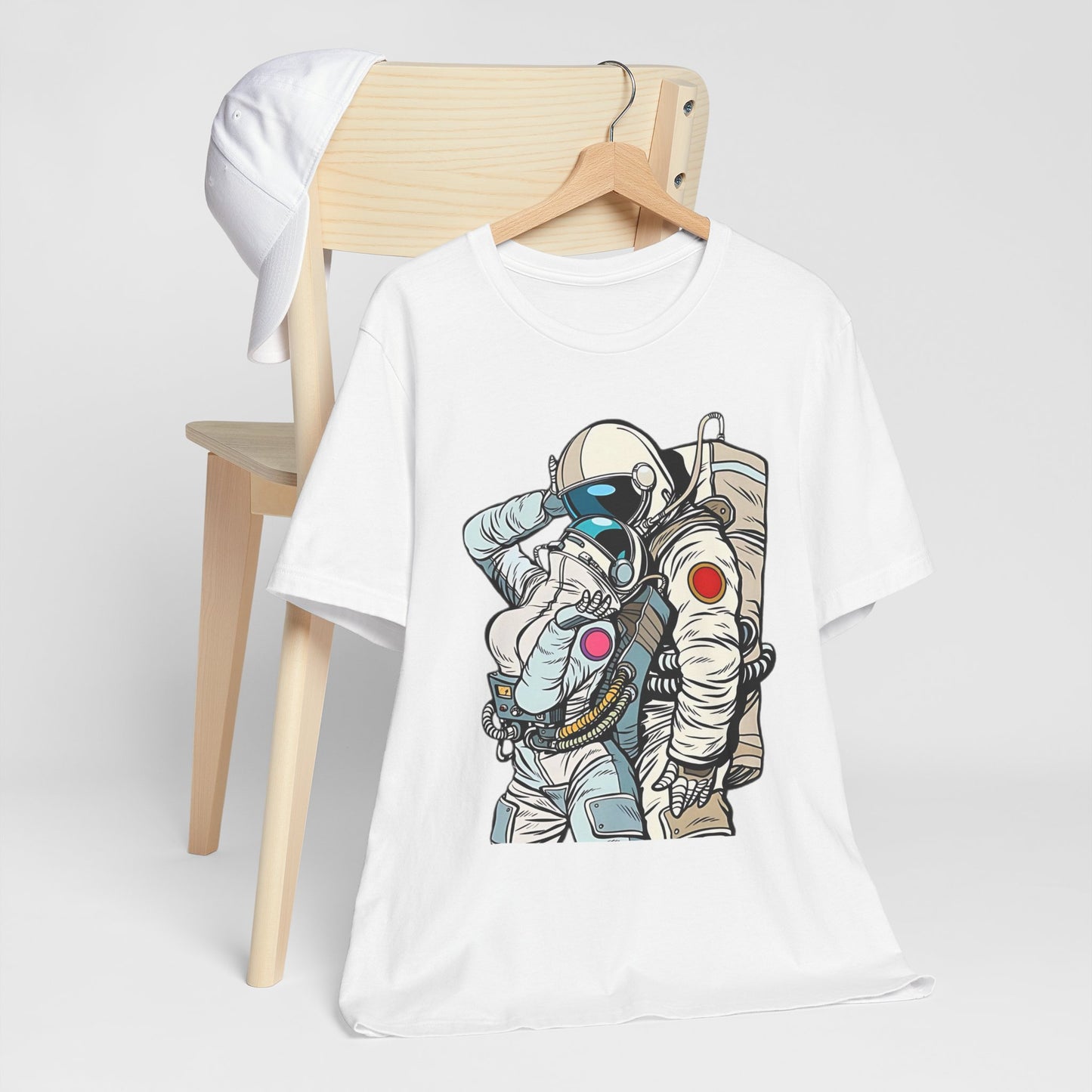 Unisex Astronaut T-shirt, Space Lovers Tee, Cosmic Top, Astronaut Graphic Tee, Cosmos Graphic T-Shirt, Love Shirt Art T-Shirt