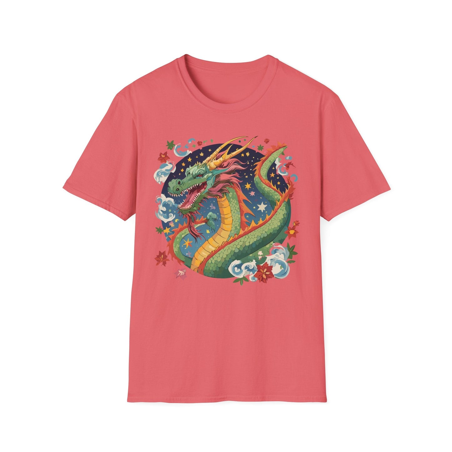 Dragon Graphic Unisex 100 Cotton Tee with Animal Artwork Design 9