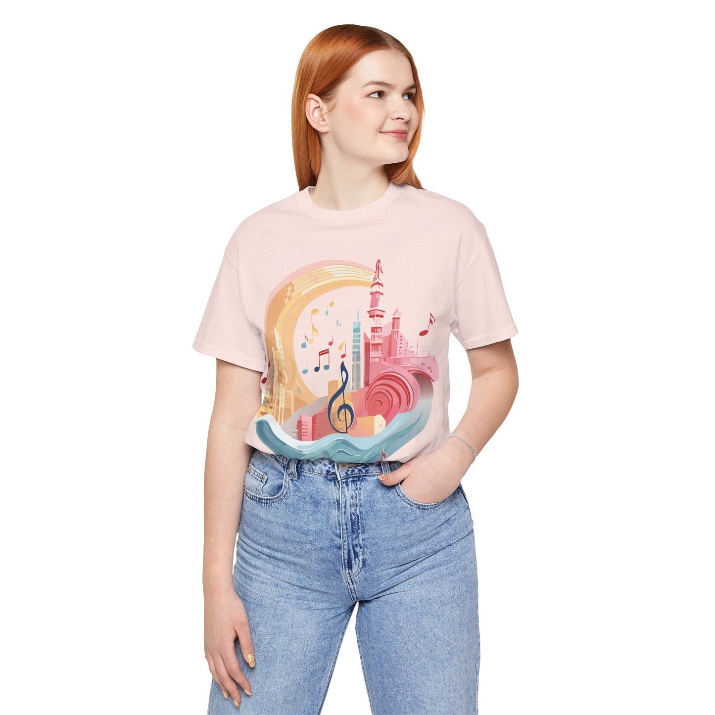 Music Graphic T Shirt Unisex Jersey Short Sleeve Art Design by Adelpha Vintage Inspired Tee