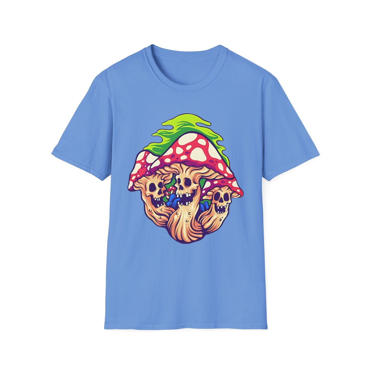 Funny Mashroom Graphic Unisex Softstyle Cotton With Cartoon Illustration Design 29