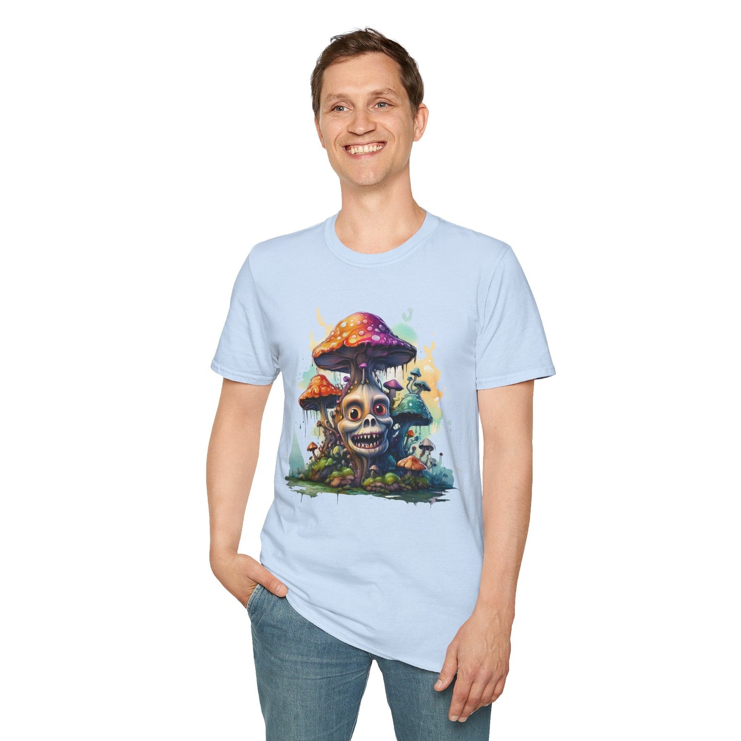 Mashroom Tee Shirt Unisex Graphic Mashroom Tee Fun Fungus Design Softstyle 64000