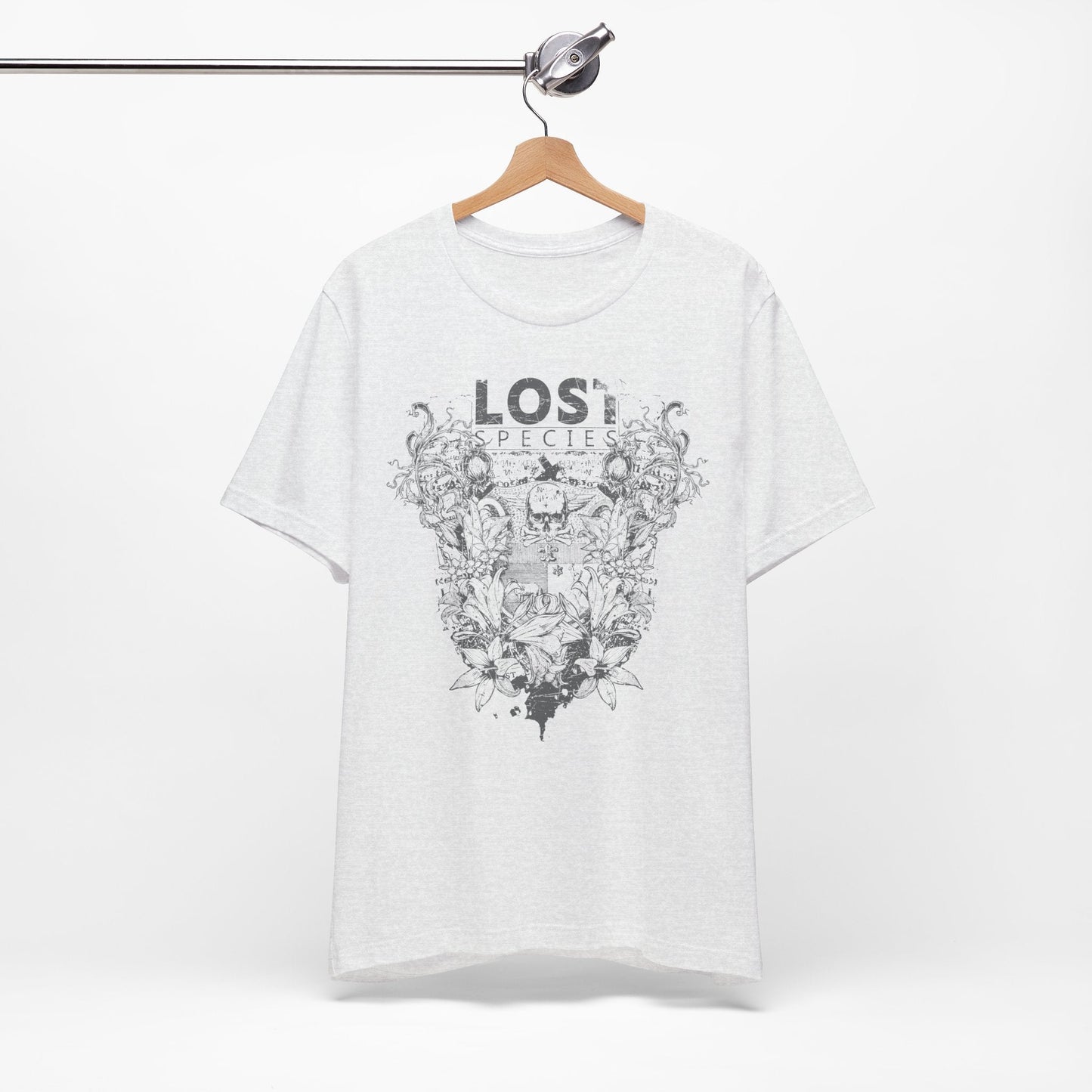 Lost Species Tee Floral Wildlife Illustration Rock Band T-Shirt A-7