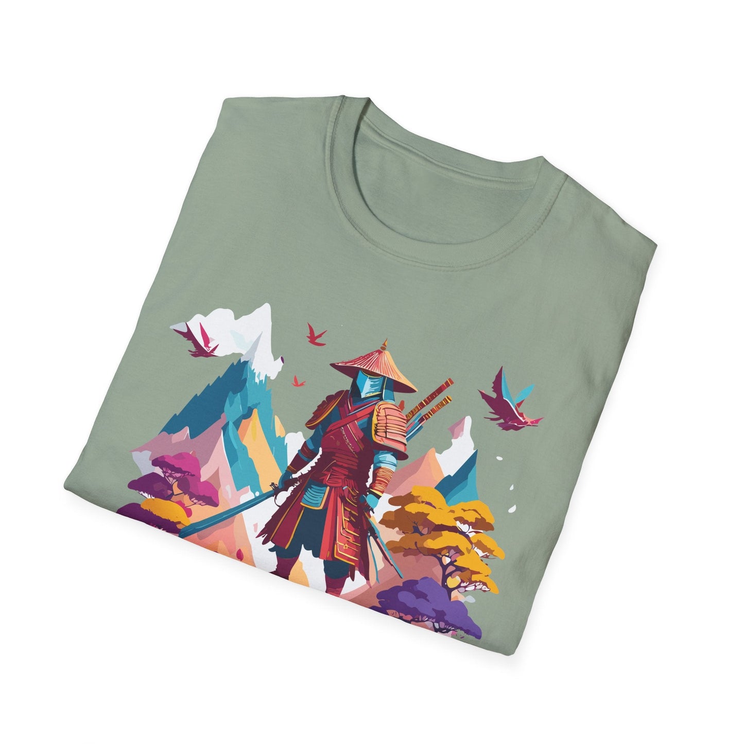 Samurai Shirt Unisex Samurai Tee Short Sleeve Gildan Softstyle 64000 100 Percent Ring Spun Cotton