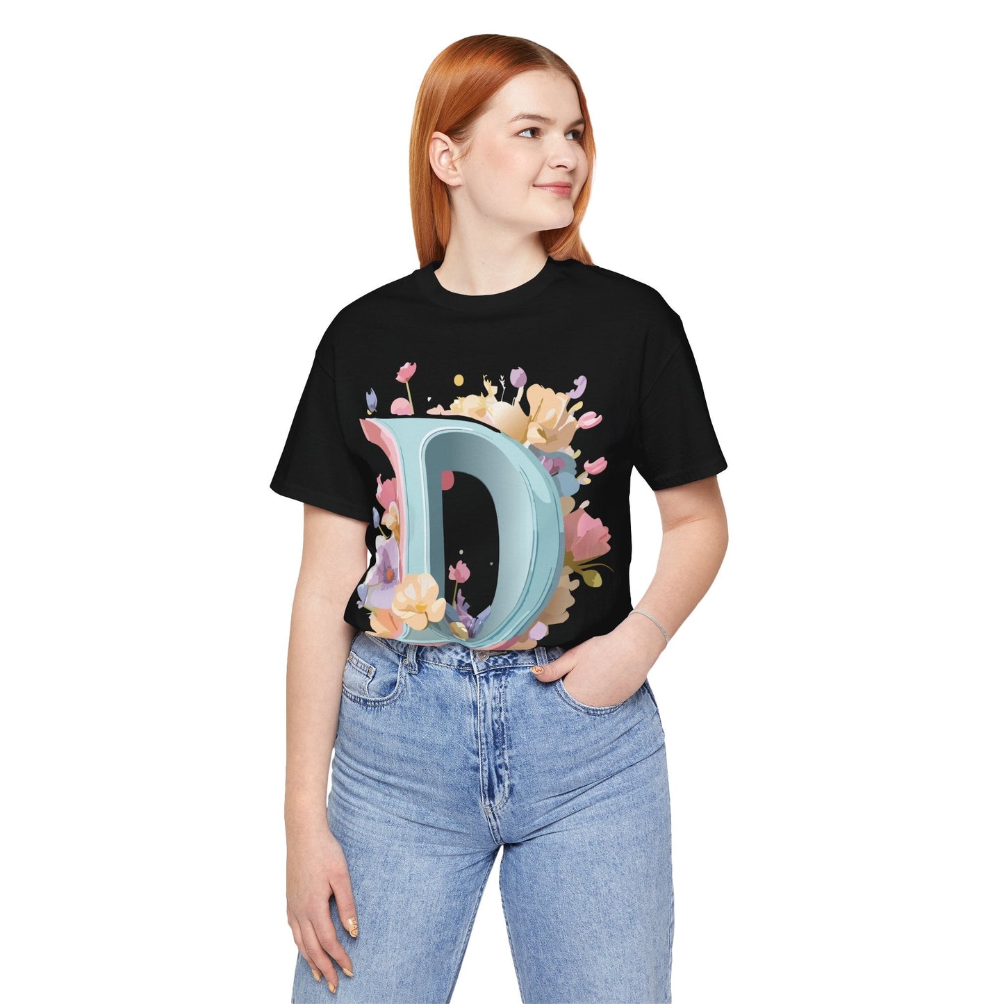 Letter D Graphic Tee Unisex Jersey Short Sleeve By Adelpha Vintage Inspired Artwork