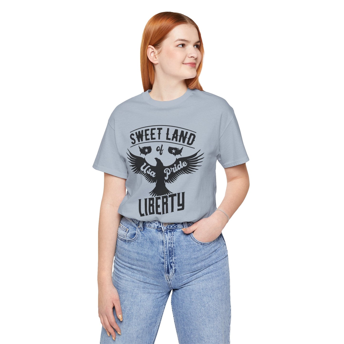 Liberty Eagle Graphic Unisex Cotton T-Shirt a4