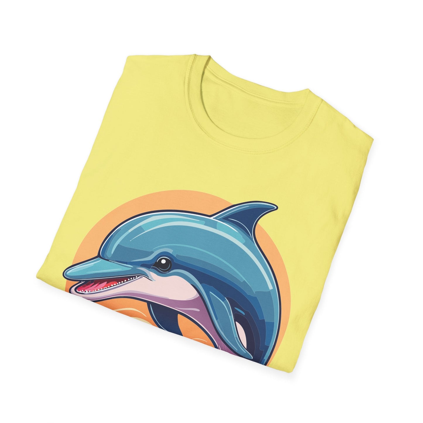 Unisex Dolphin Shirt Gildan Softstyle 64000 Tee 100 Percent Ring Spun Cotton Breathable Comfort