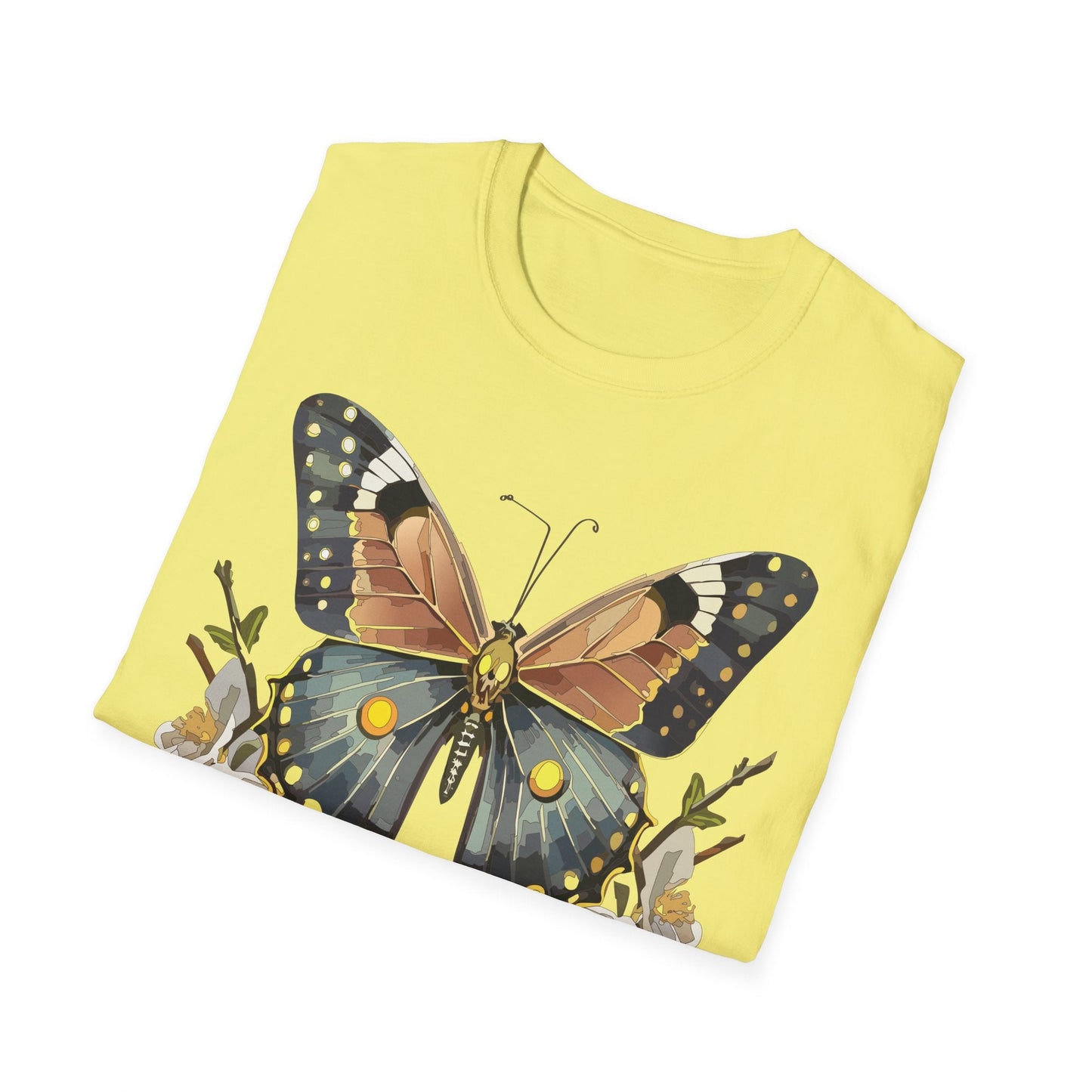 Butterfly Shirt Unisex Gildan Softstyle T Shirt Monarch Butterfly Tee 100 Percent Ring Spun Cotton