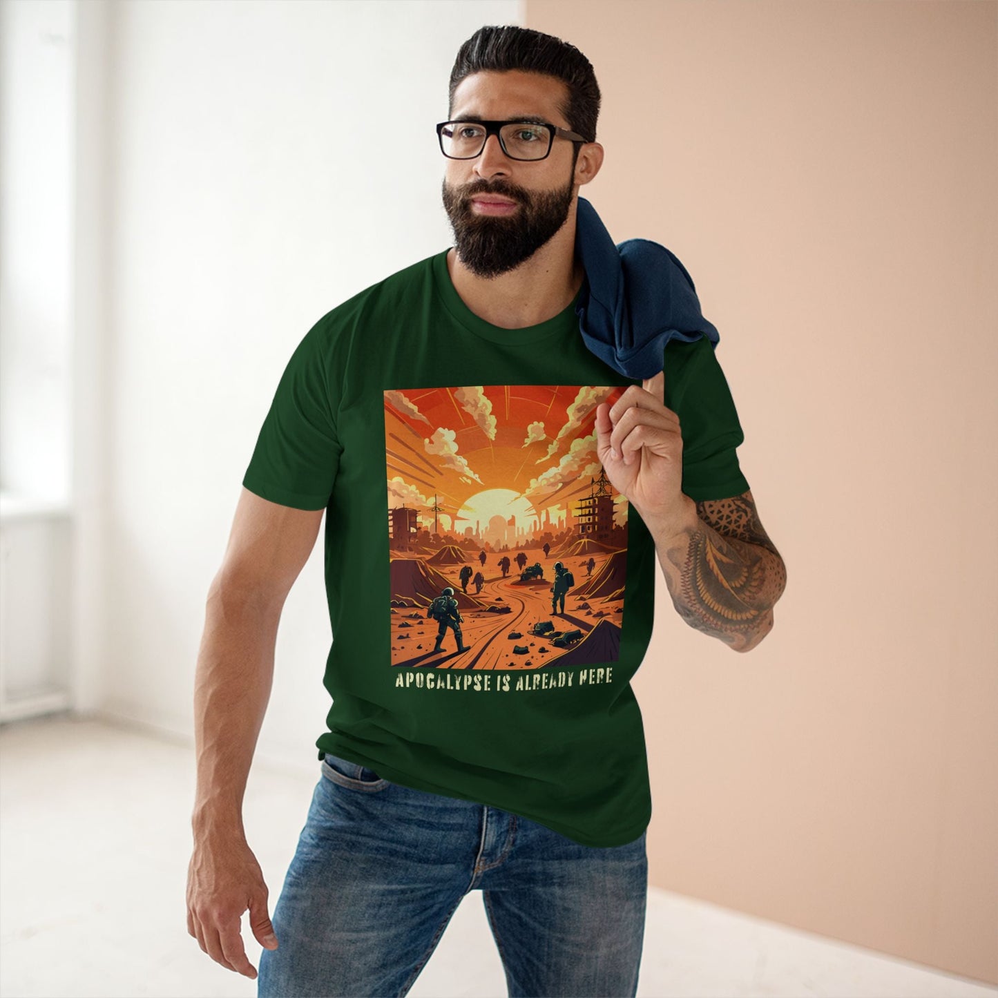 Cataclysm Doomsday Shirt Unisex Premium Cotton Tee With Original Art Retro2Nova Design