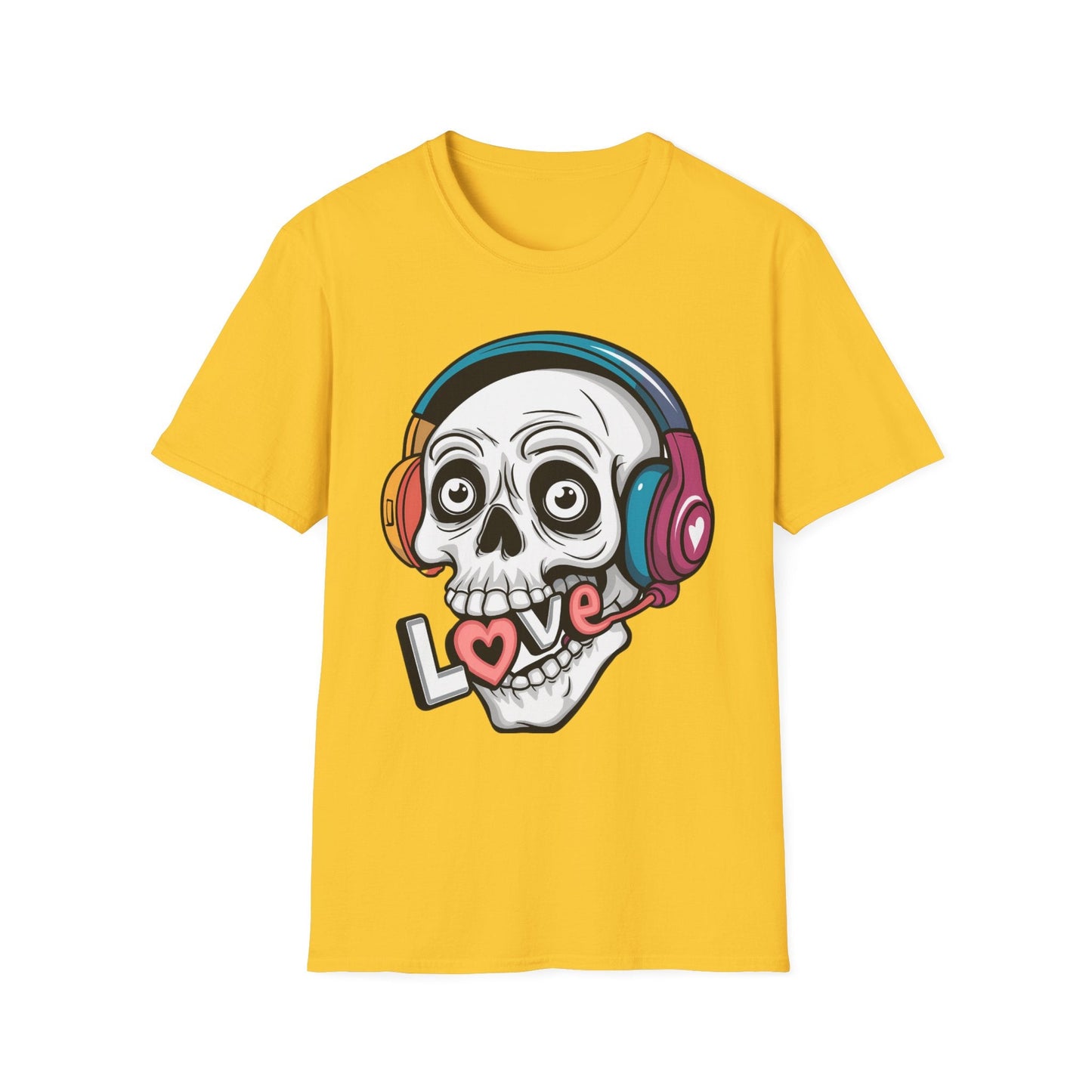 Skull Tee Shirt Unisex Skeleton Shirt With Skull Artwork Gildan Softstyle Cotton Tee