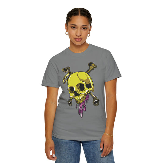 Unisex-T-Shirt aus Baumwolle mit Totenkopf 