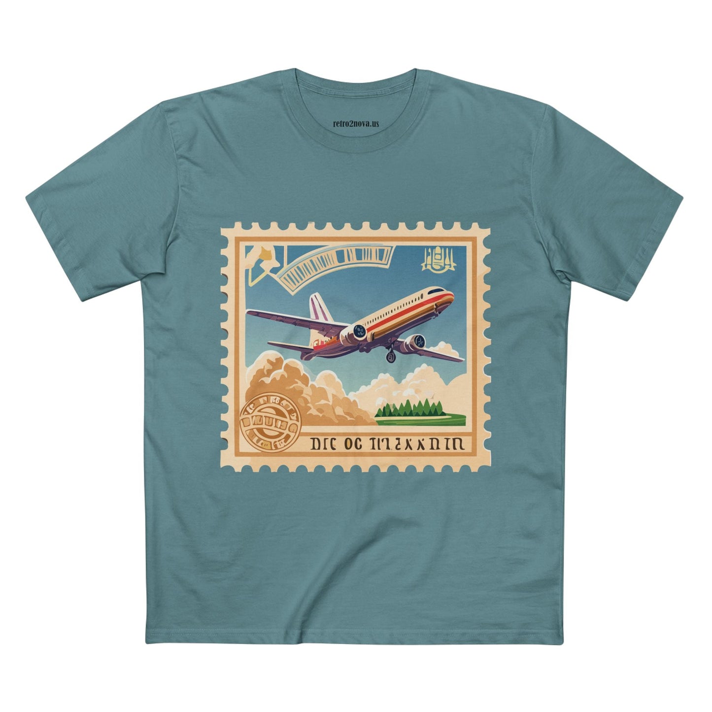 Postage Stamp Shirt Unisex Premium Cotton Tee With Original Art Design Retro2Nova