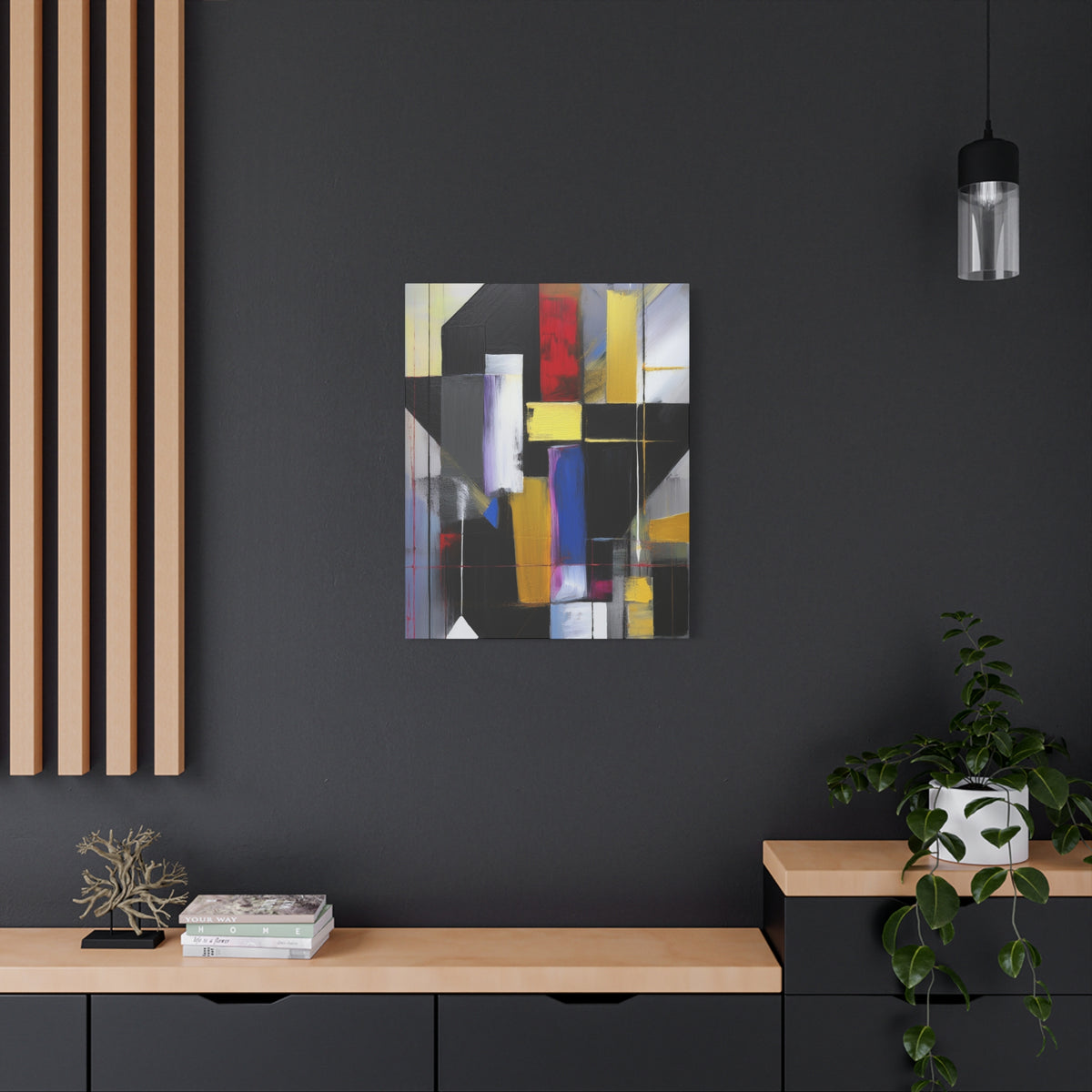 Abstract Geometric Painting Print Canvas 20x24,20x30,24x30 24x32,24x36,30x40 32x48,36x48,40x60 Pine-Wood Inner Frame ABS-36