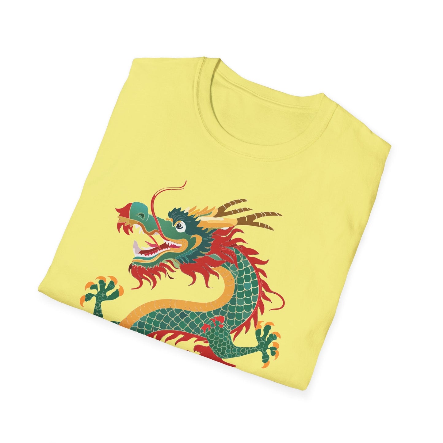 Dragon Graphic Unisex Cotton Softstyle Art Design Tee With Animals 3