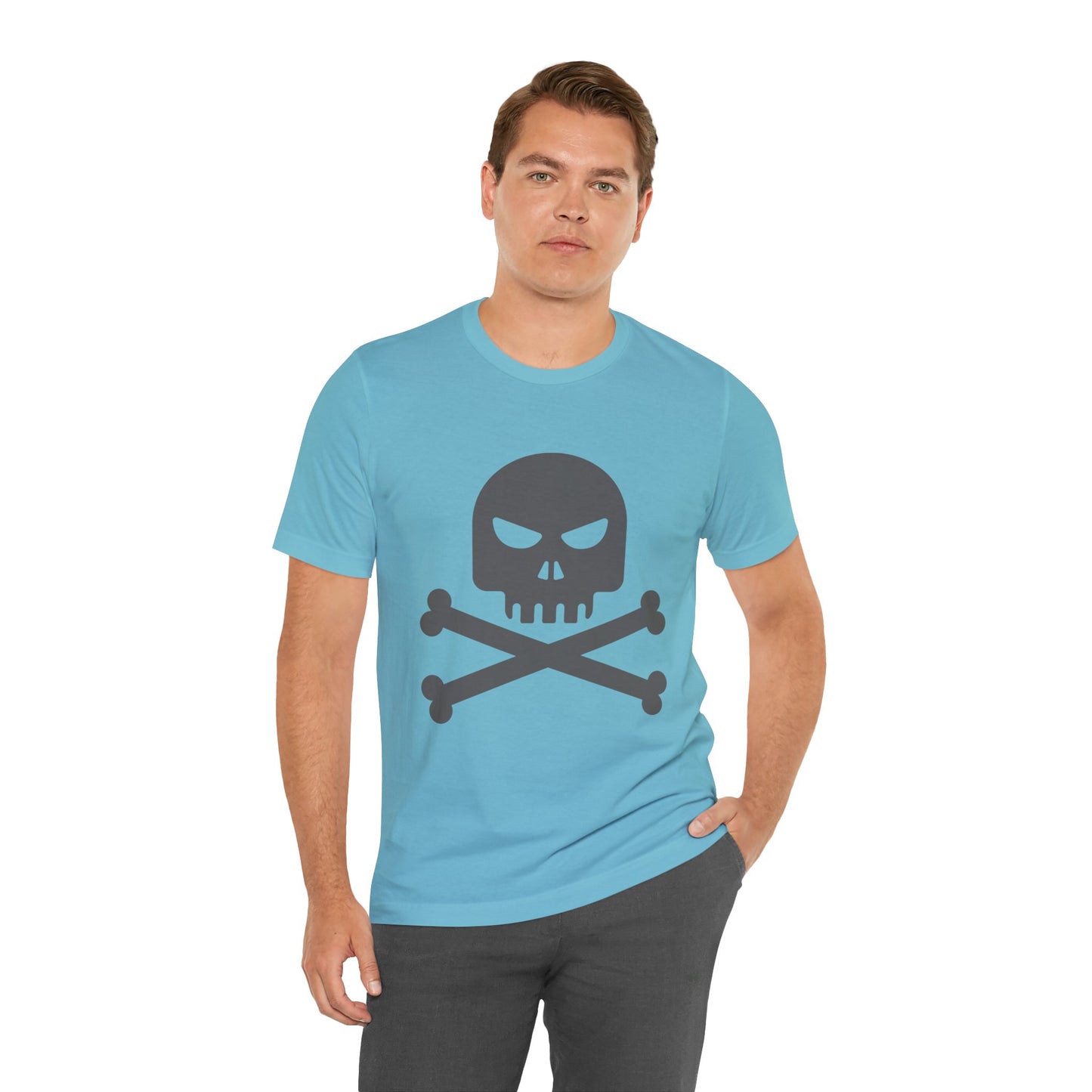 Unisex-T-Shirt aus Baumwolle mit Totenkopf