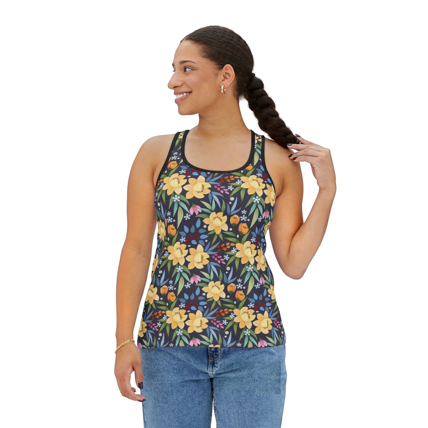 Camiseta de tirantes de verano con estampados florales