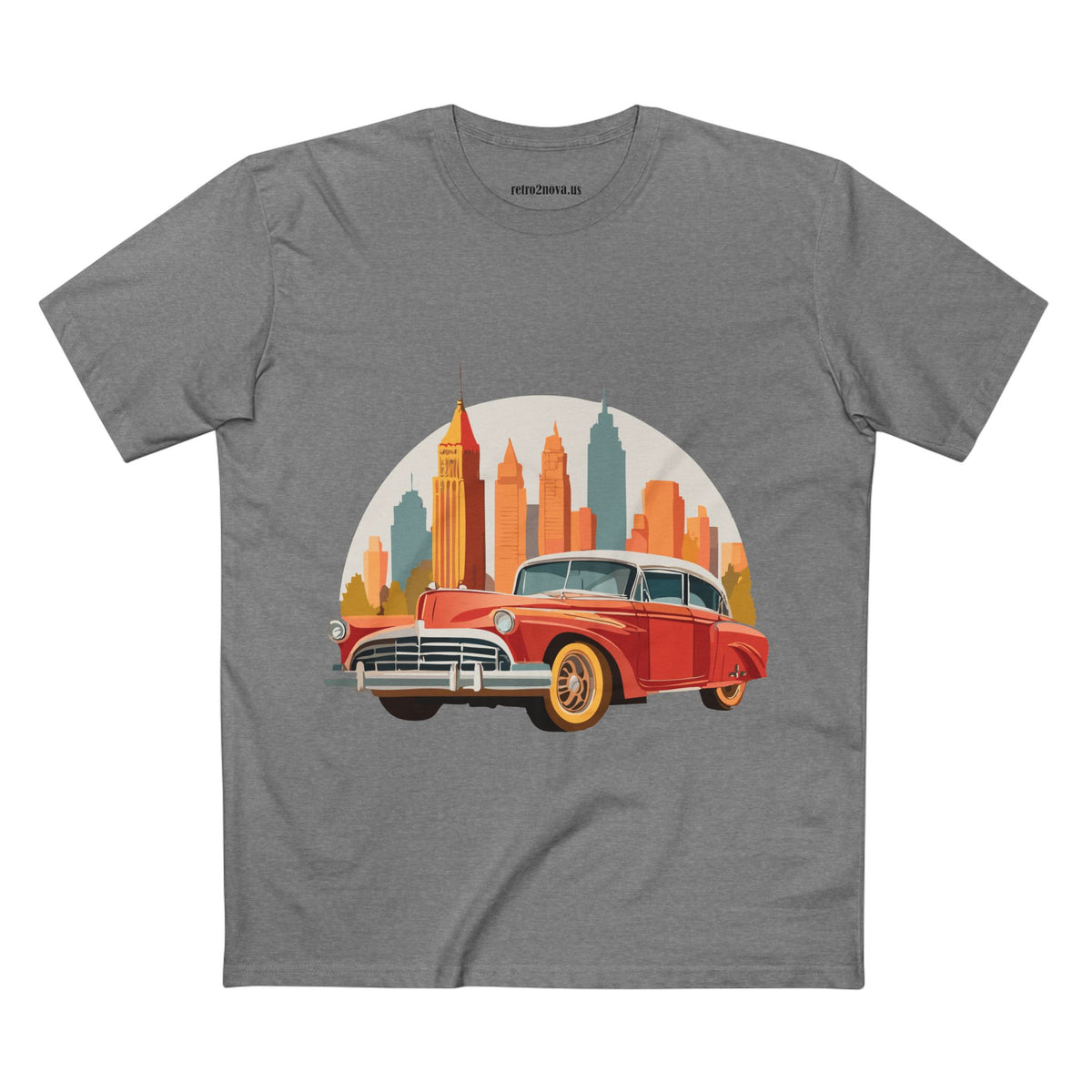 Retro Car Vintage Graphic Tee Staple Unisex 100 Cotton Tee Shirt - RC-2