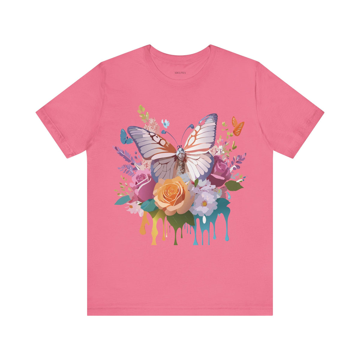 Butterfly Graphic Unisex Cotton Bella+Canvas Tee with Art Design n03
