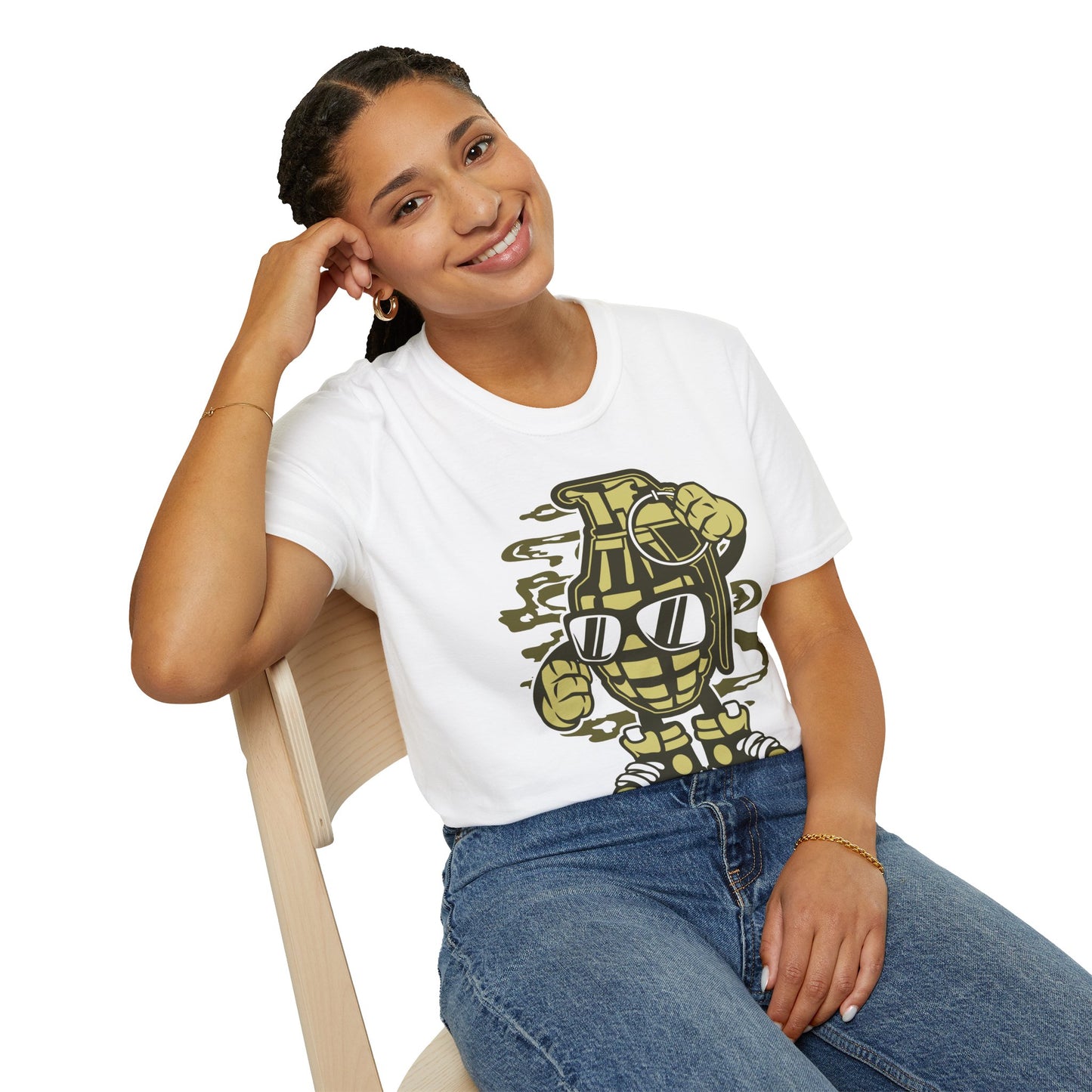 Unisex Cotton T-Shirt with Cartoon Graphic Design