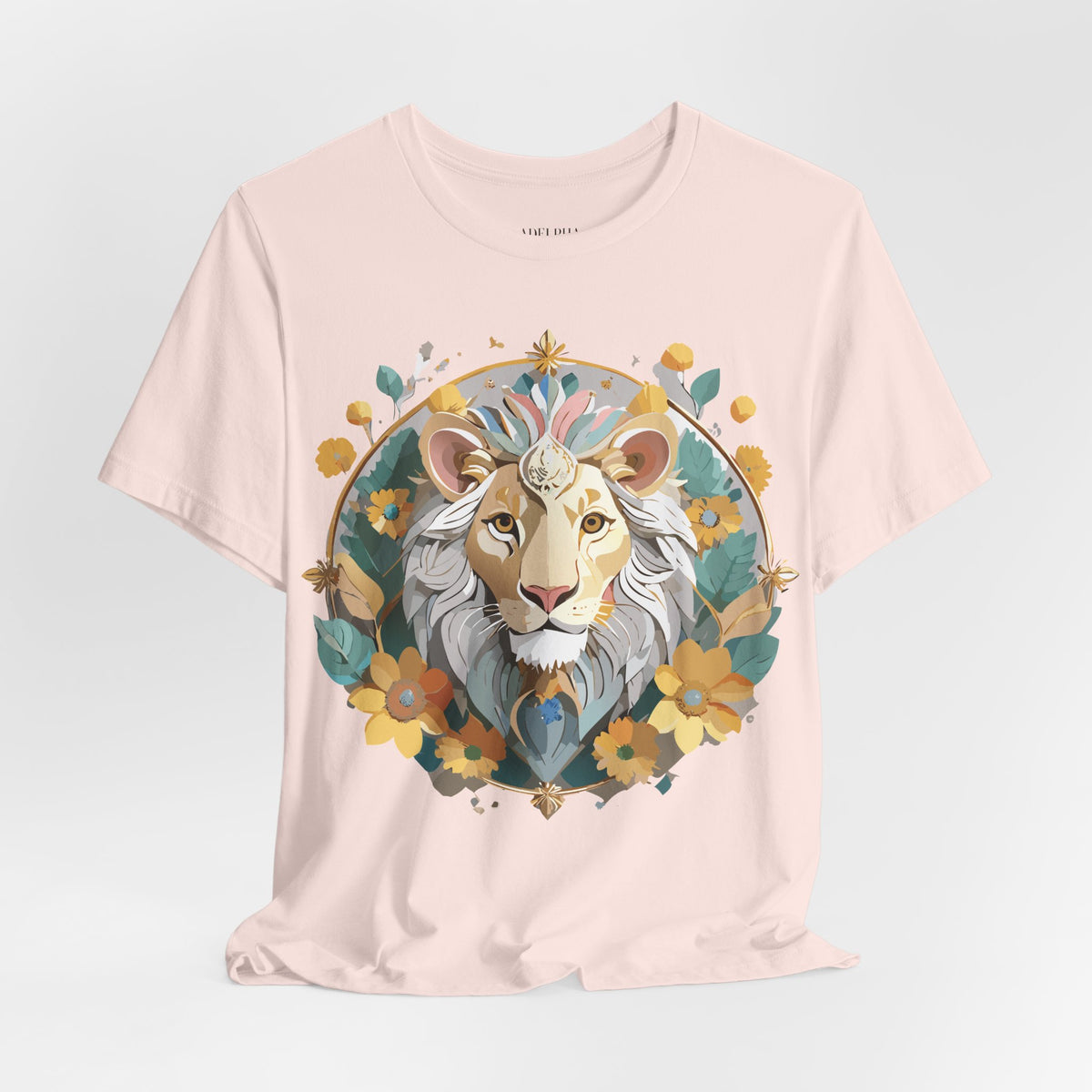 Medallion Graphic Unisex Cotton Bella+Canvas Tee with Art Design d57