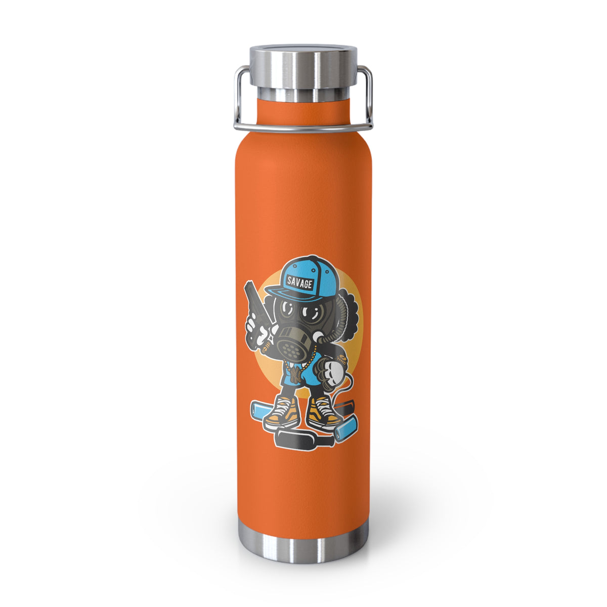 22oz Copper Insulated Water Bottle with Cartoon Design - CV48
