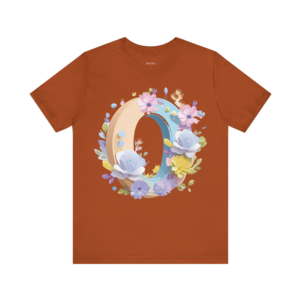 Letter O Graphic Unisex Cotton Bella+Canvas Tee with Art Letter Design