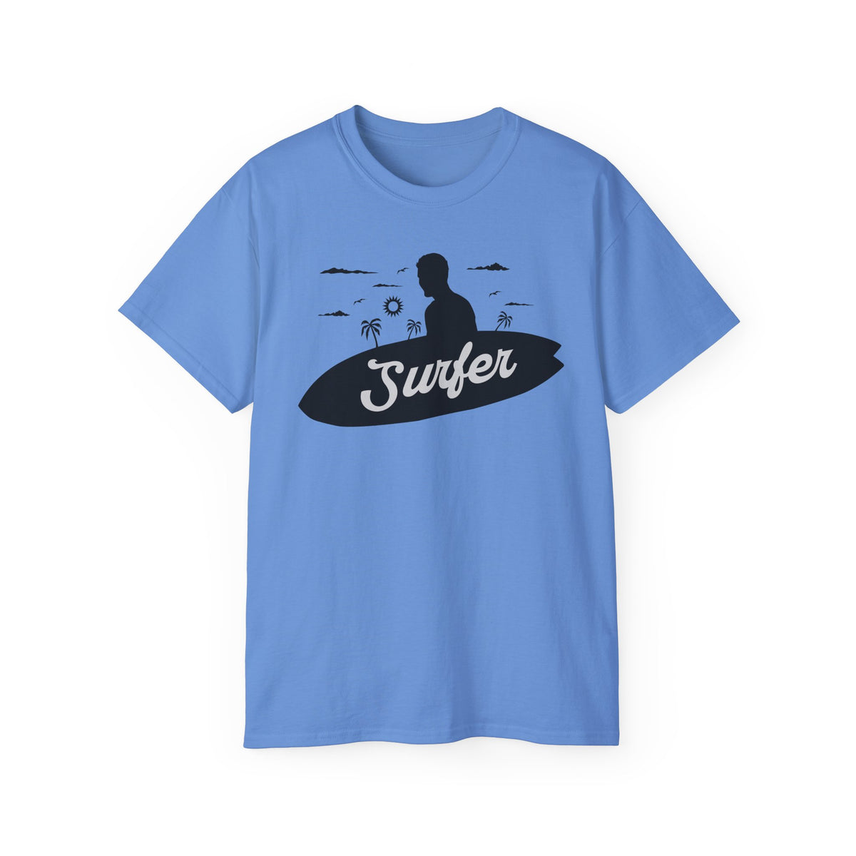 Surfer silhouette surfboard T-Shirt | Beach ocean waves design