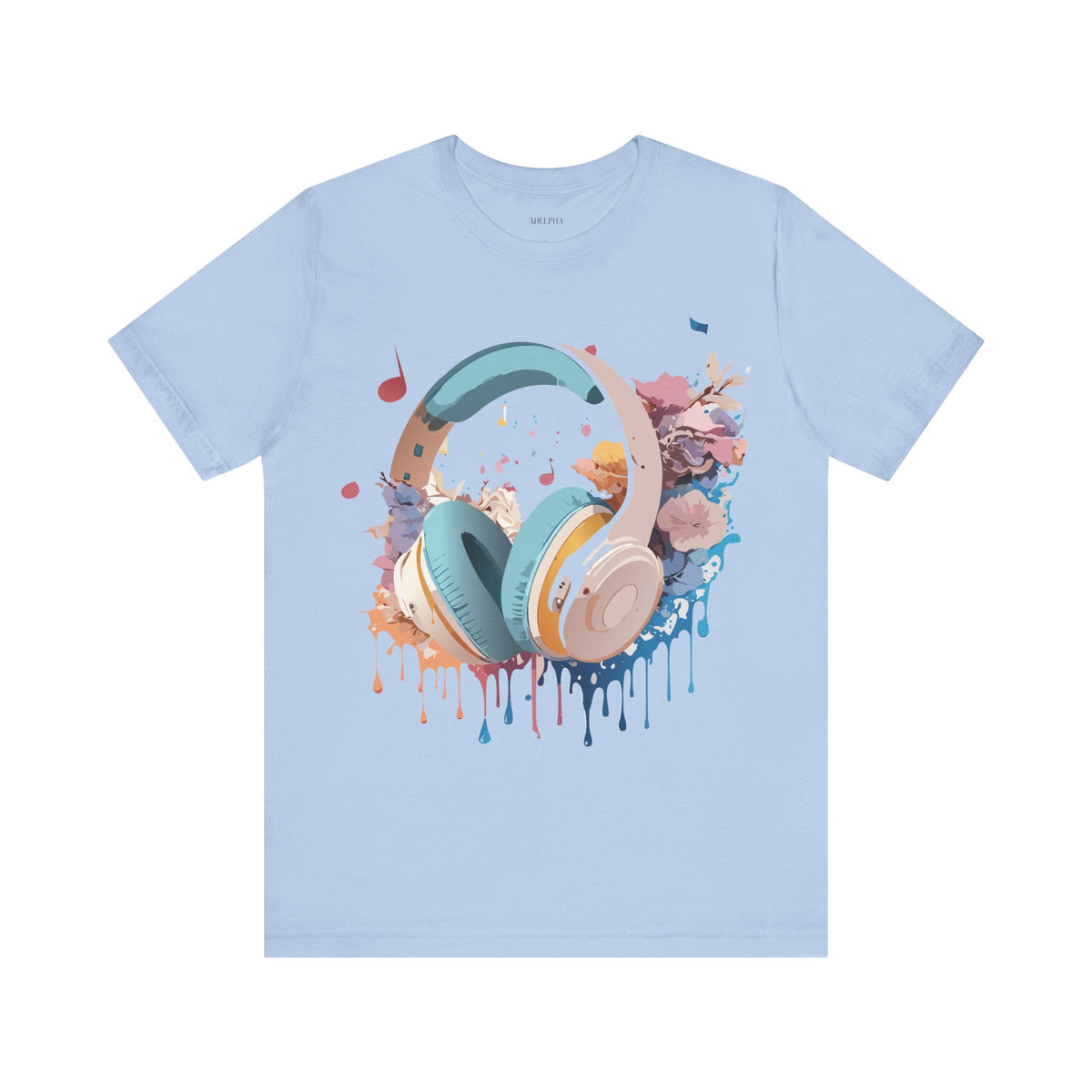 Music Graphic Unisex Cotton Bella+Canvas Tee with Art Design m166