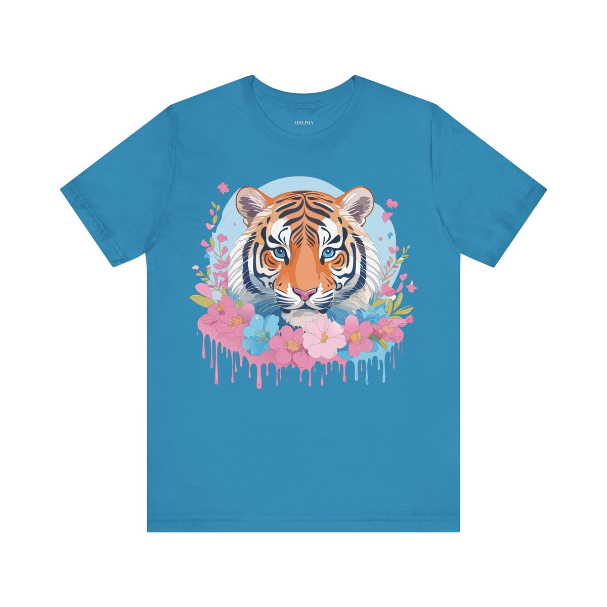 Tiger Graphic Unisex Cotton Bella+Canvas Tee with Art Animal Design e71
