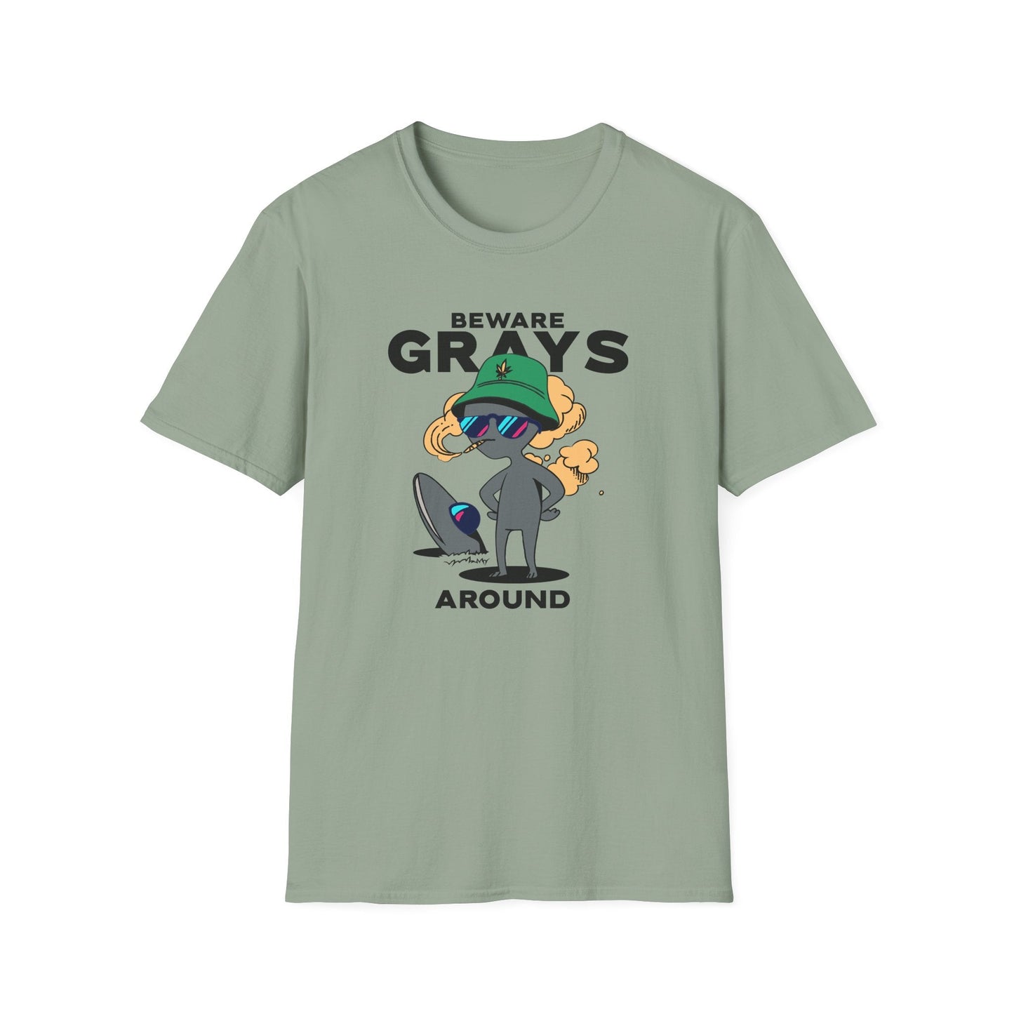 Funny Aliens UFO Graphic Unisex Cotton T-Shirt  18