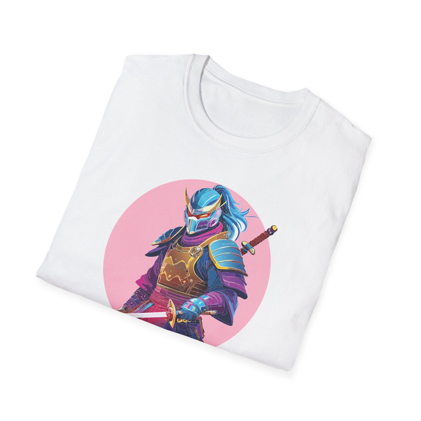 Samurai Themed Unisex Softstyle Tee Shirt Gildan 64000 100 Percent Ring Spun Cotton