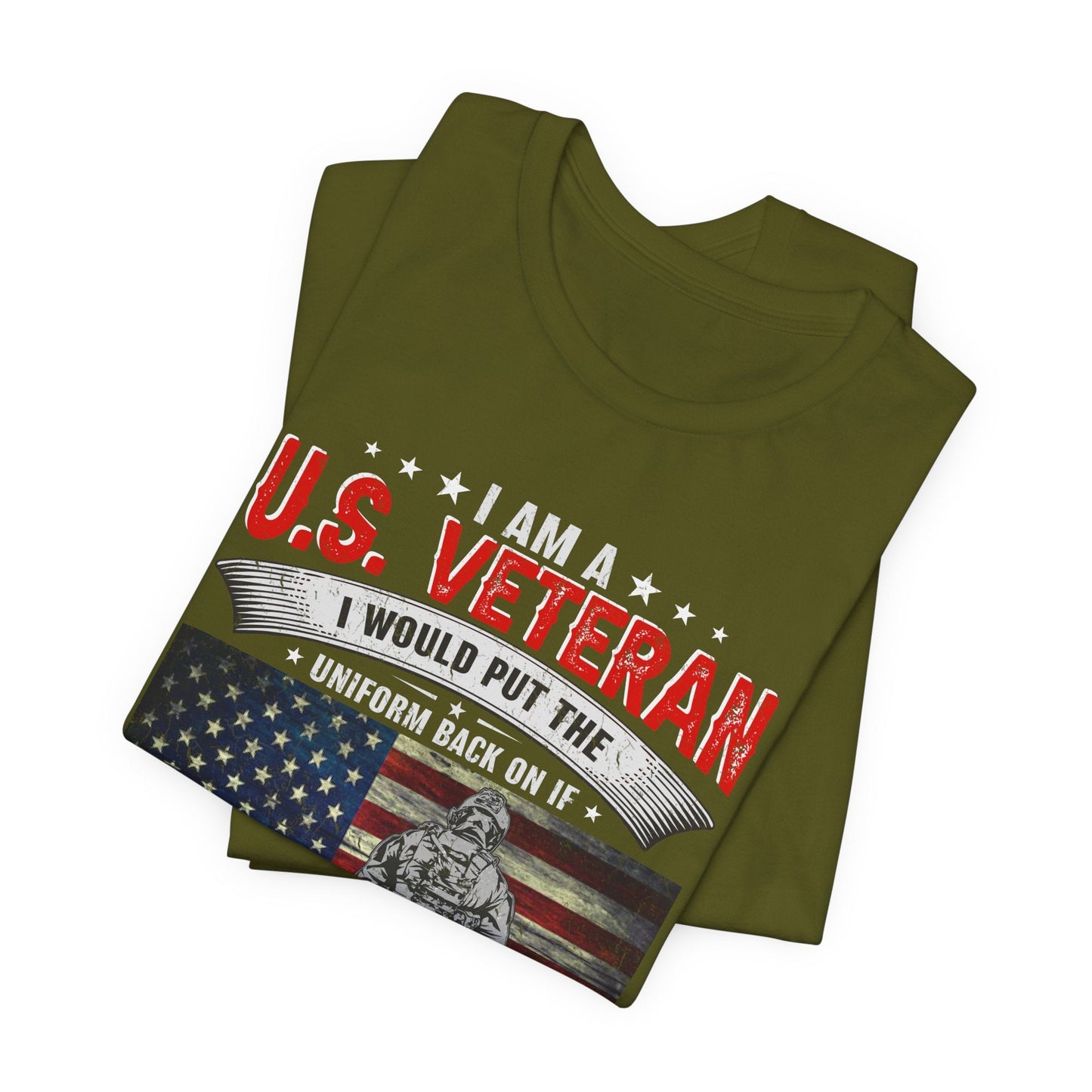 Army Veteran Patriotic Graphic Design Unisex Cotton T-Shirt v25