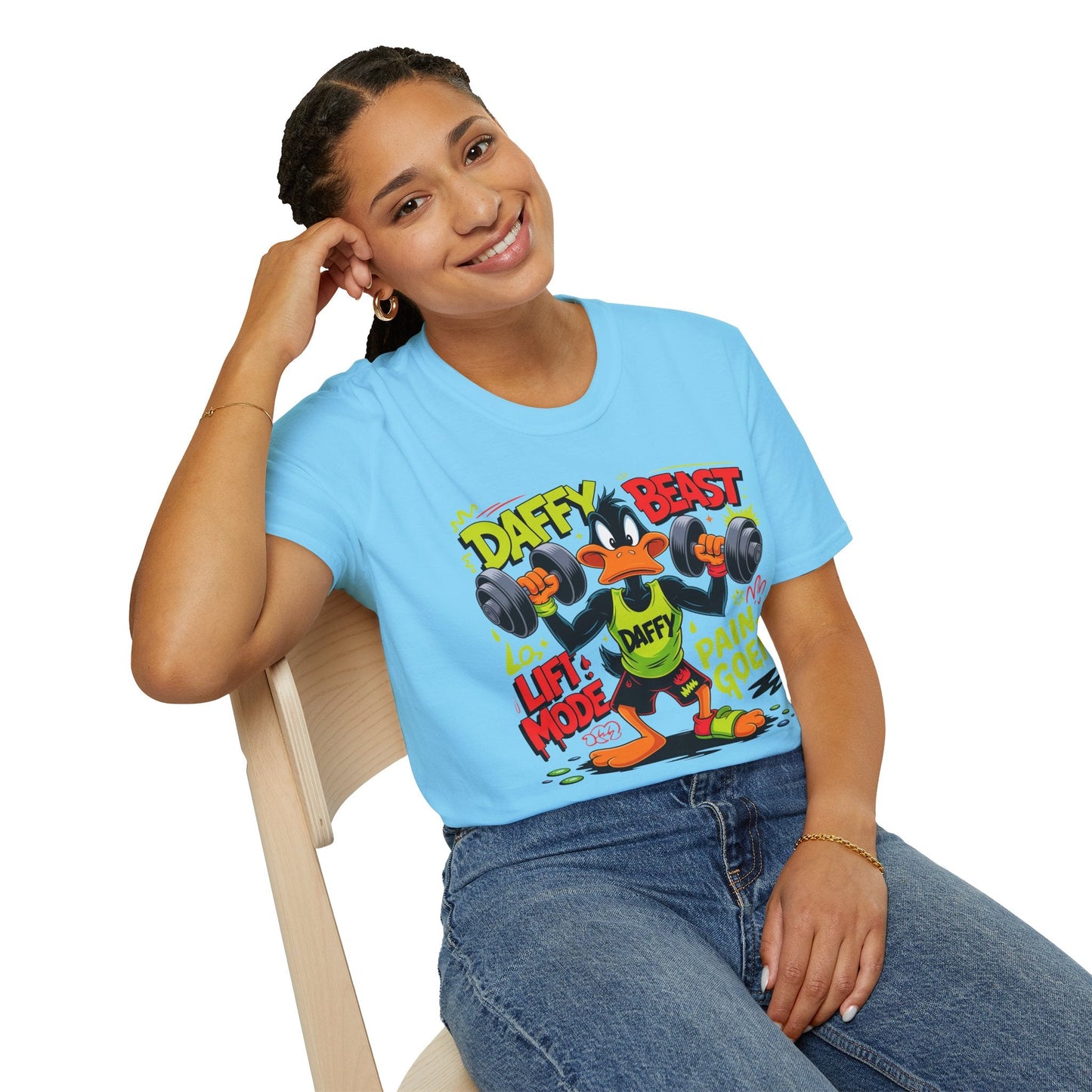 Cartoon T Shirt Funny Animals Print Unisex Animation Tee Gildan Softstyle 64000