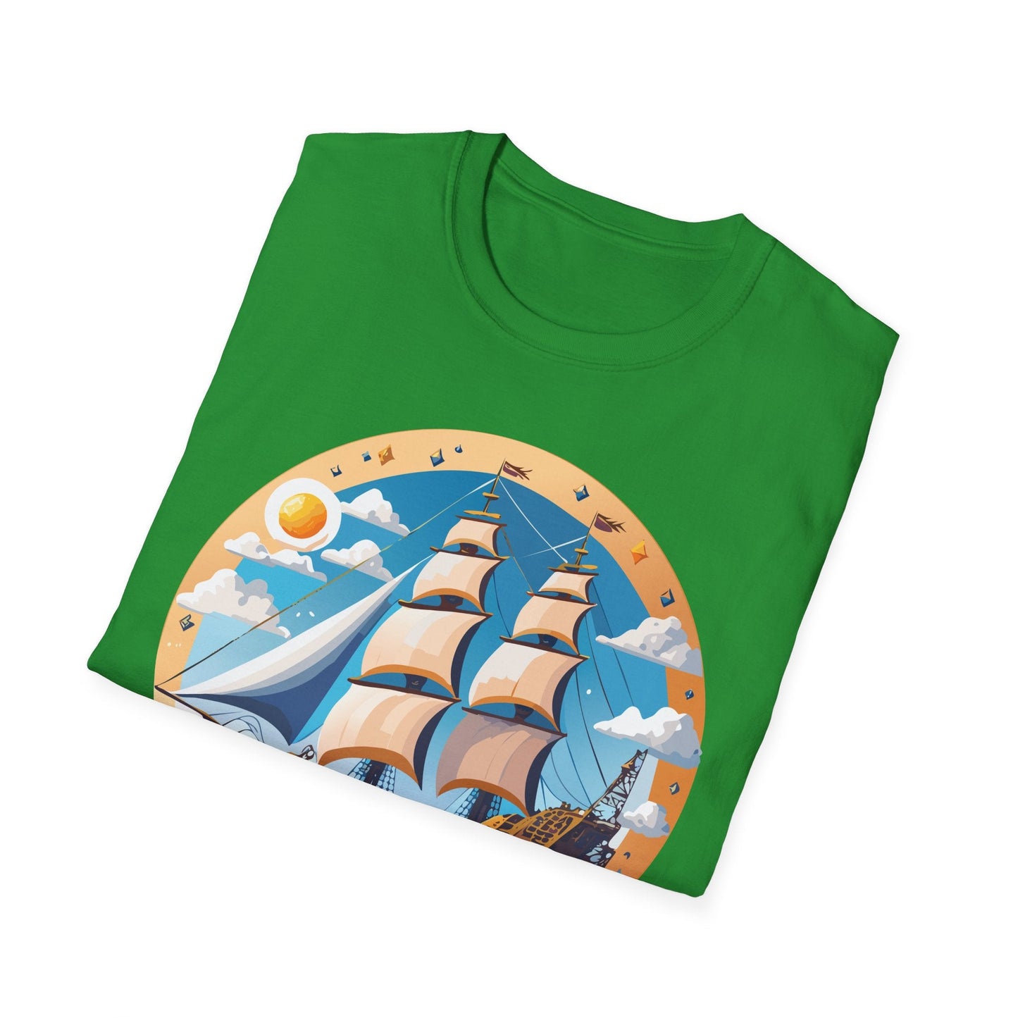 Unisex Nautical Frigate Ship T Shirt Vessel Tee Gildan Softstyle 64000 100 Percent Ring Spun Cotton