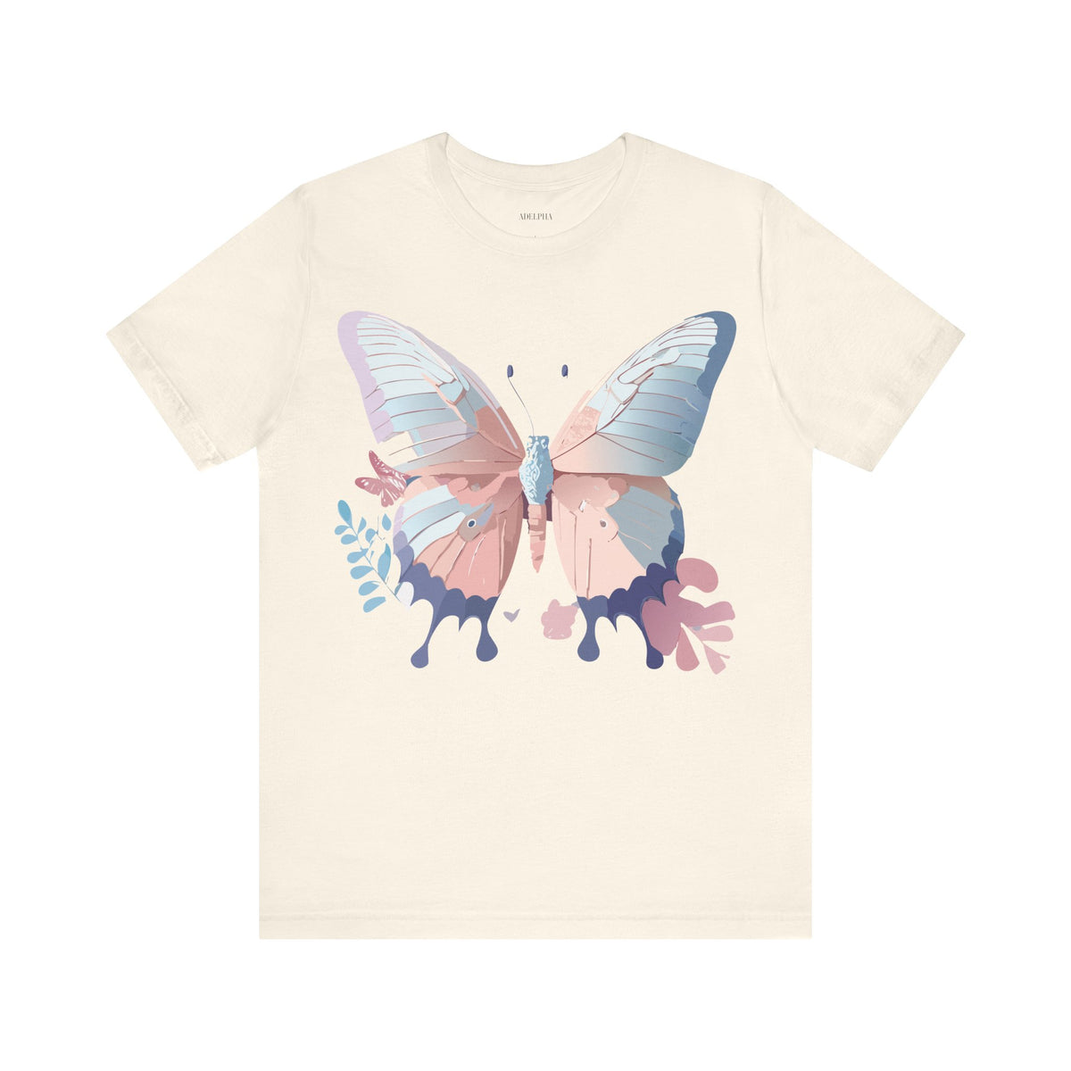 Butterfly Graphic Unisex Cotton Bella+Canvas Tee with Art Design n107