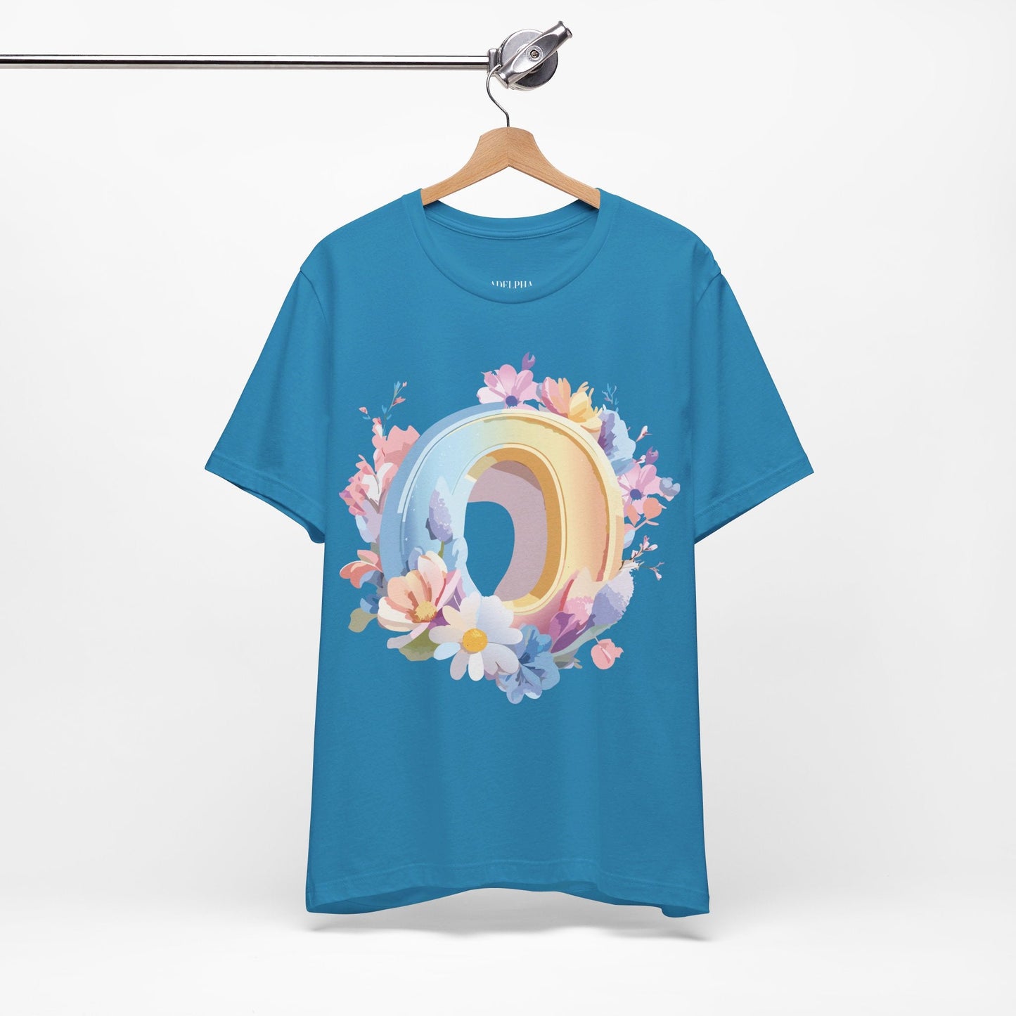 Letter O Shirt Unisex Graphic Tee Art Design Adelpha Vintage Inspired Short Sleeve Jersey