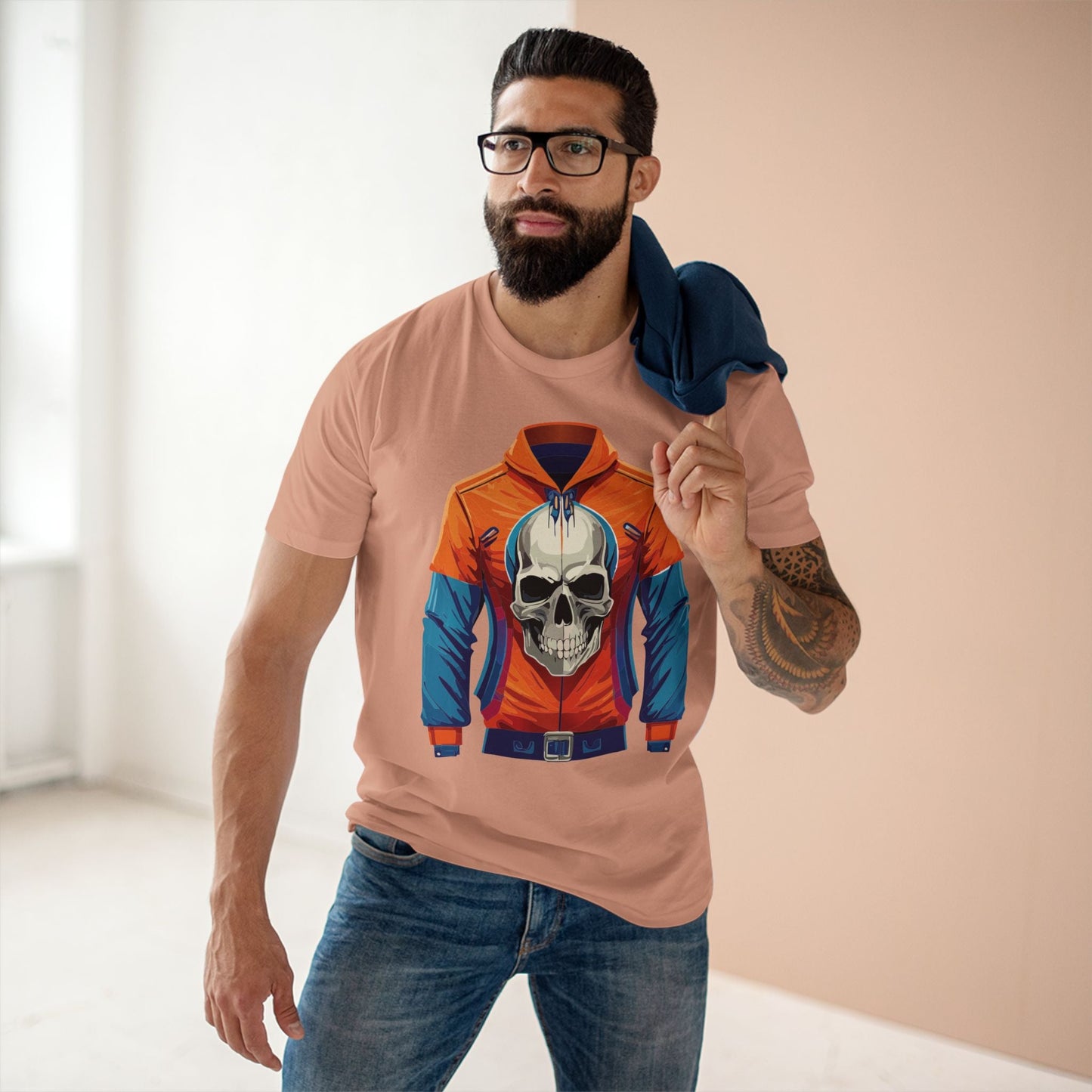 Skull And Skeleton Shirt Unisex Premium Cotton Tee Original Art Design Retro2Nova
