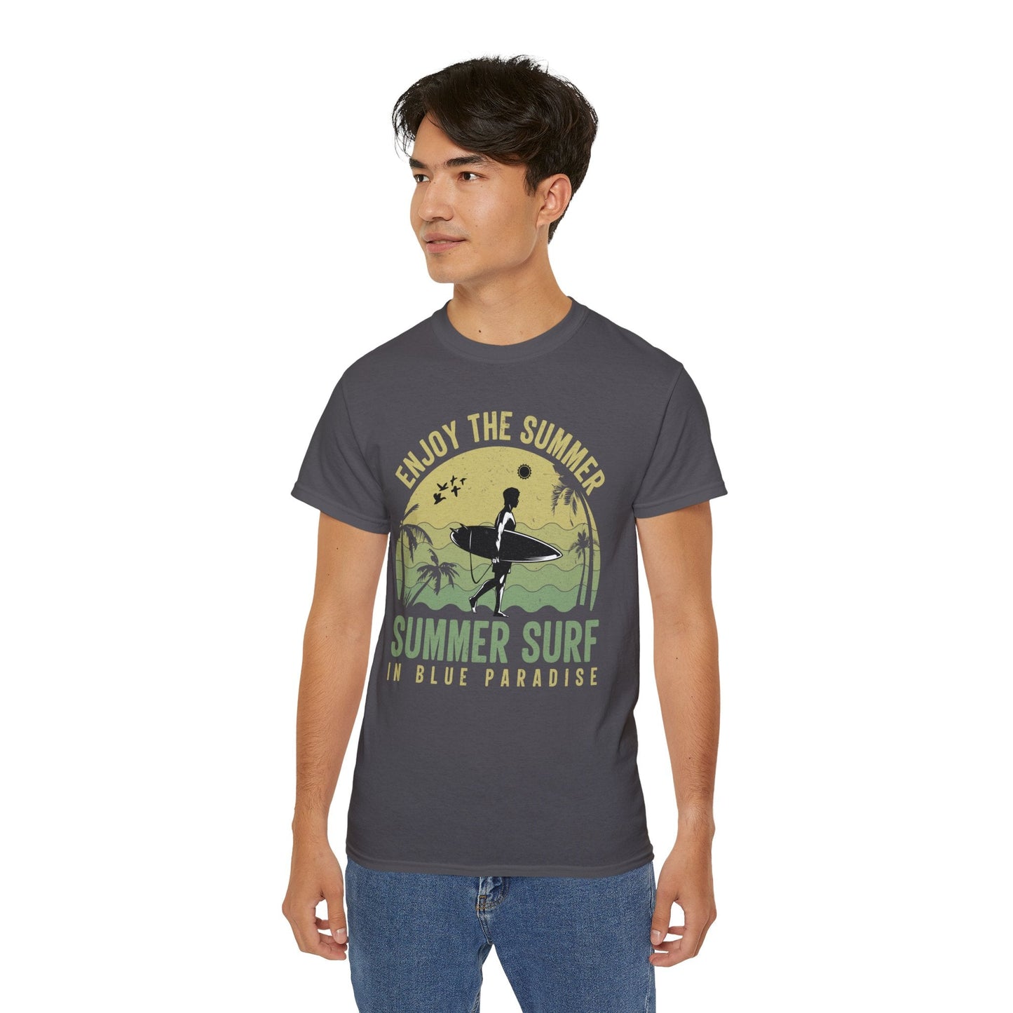 Summer Surf Art Design T Shirt TeeGallery Gildan 2000 Unisex Cotton Tee Apparel Collection