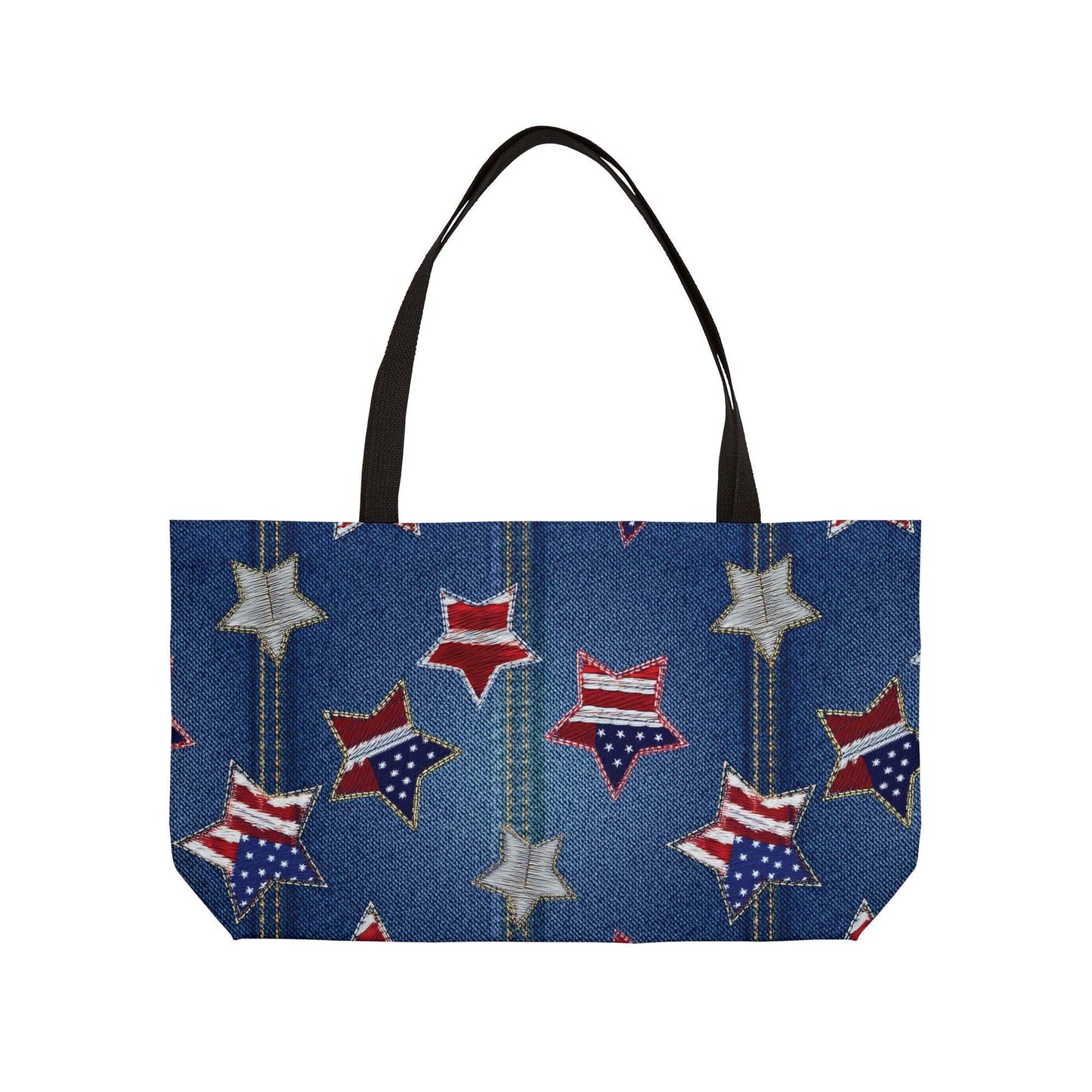4th of July Denim Color Imitation Print Unisex  Yoga Bag  Spun Poly 24x13 Canvas Bag 62