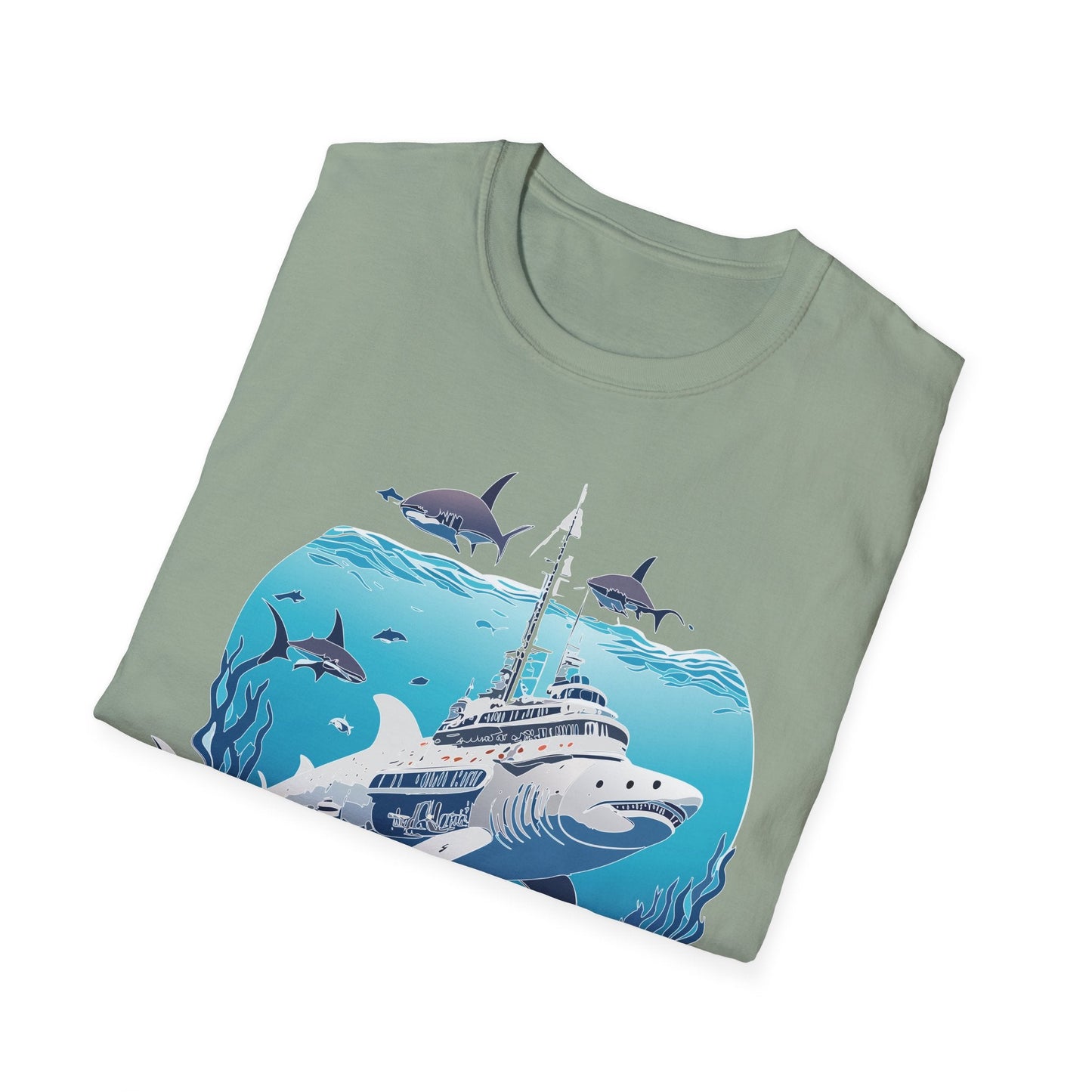 Ocean Tee Shirt Unisex Softstyle 64000 Ring Spun Cotton Art Design Tee For Everyday Comfort