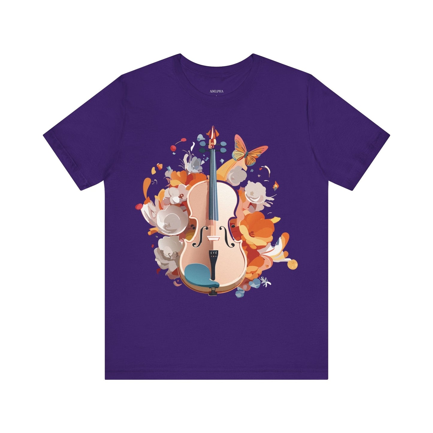 Music Graphic Unisex 100 Cotton Vintage Art with Musical Elements Tee 8