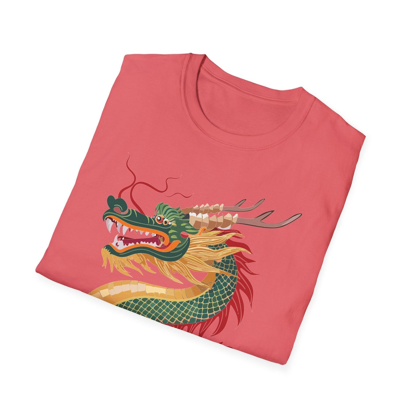 Dragon T Shirt Unisex Dragon Shirt With Animal Art Design Gildan Softstyle 64000 Tee